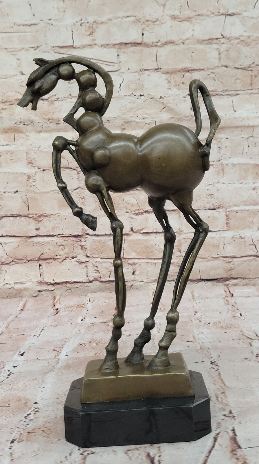 Bronze Sculpture Hot Cast by Lost wax Method Salvador Dali Horse Stallion Figurine Art