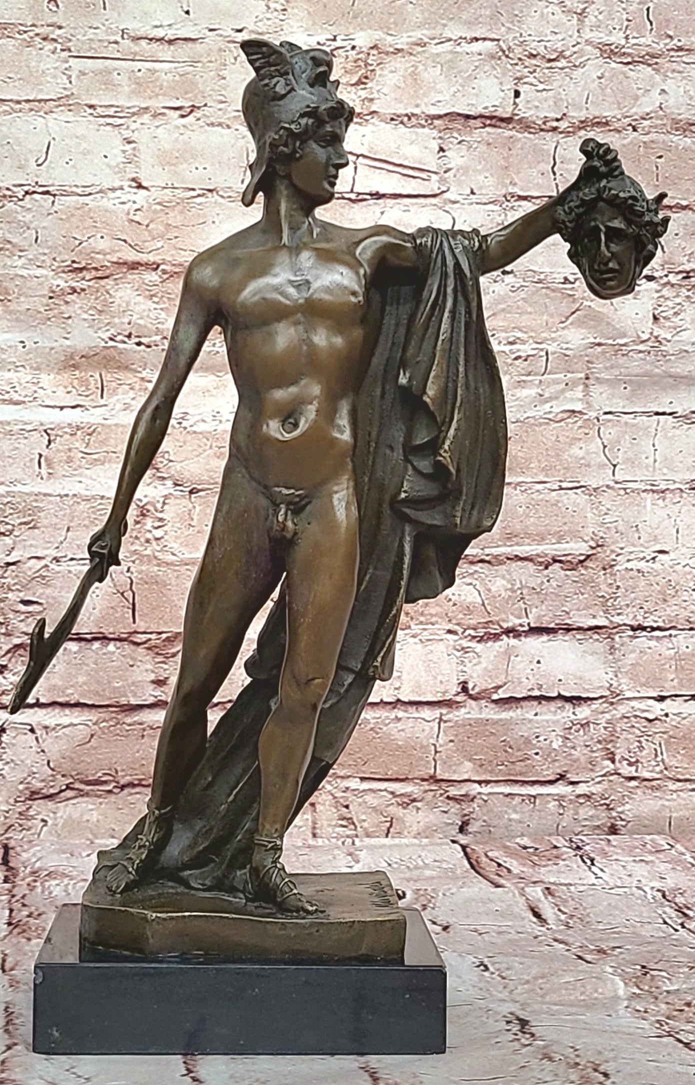 Signed Aldo Vitaleh tribute to Cellini Perseus Beheading the Medusa Bronze Nude