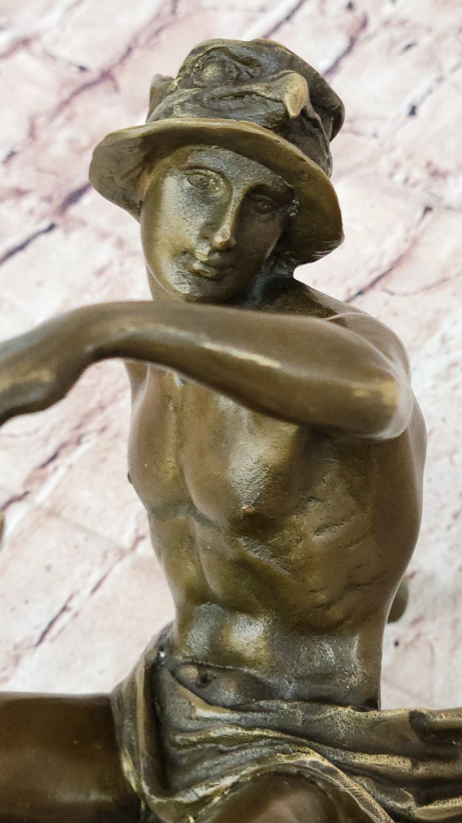 Handcrafted bronze sculpture SALE God Greek Mercury Flying Giambologna Signed
