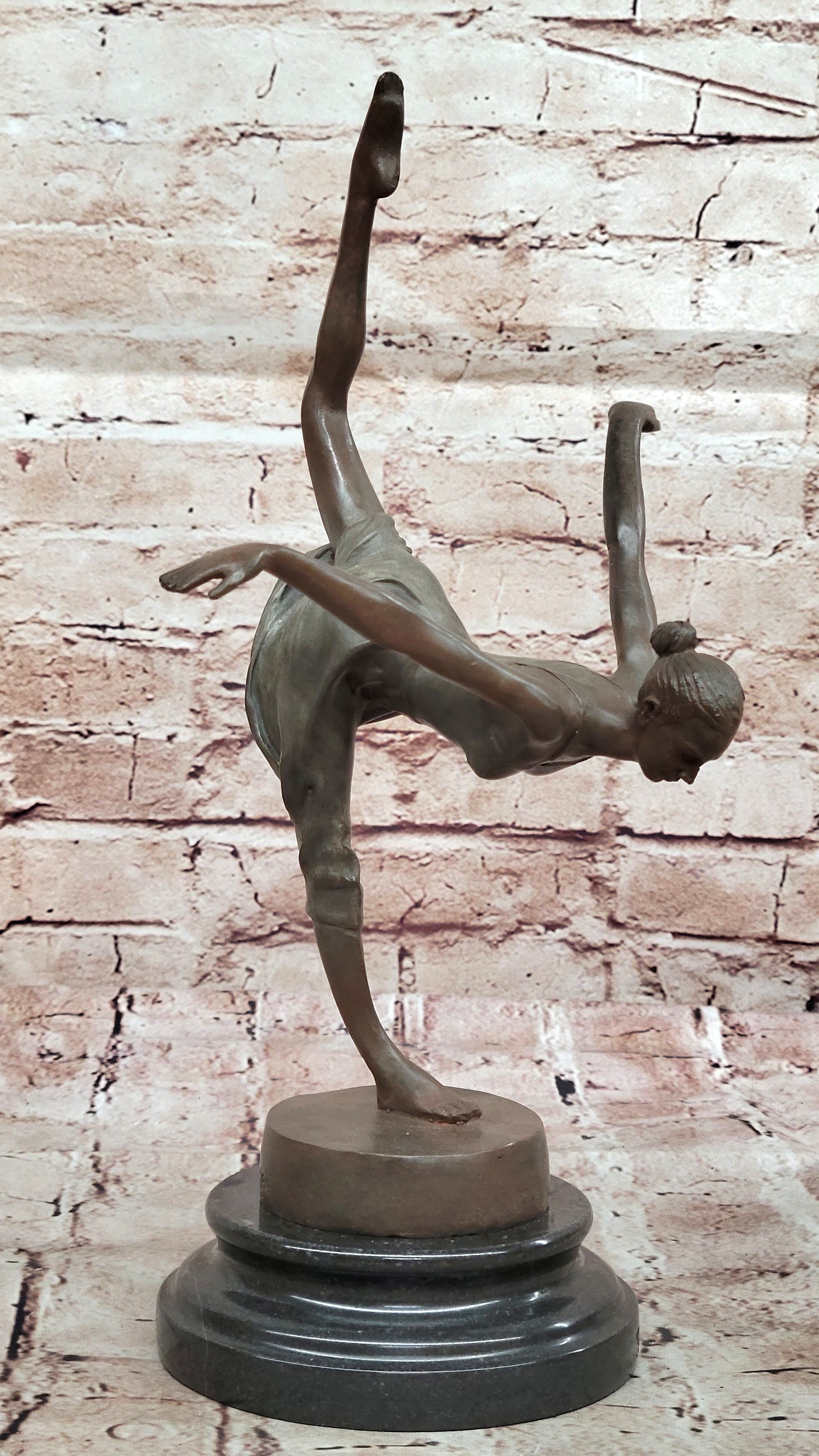 Bronze Sculpture by Italian Artist Aldo Vitaleh Dancer Ballerina Home Office