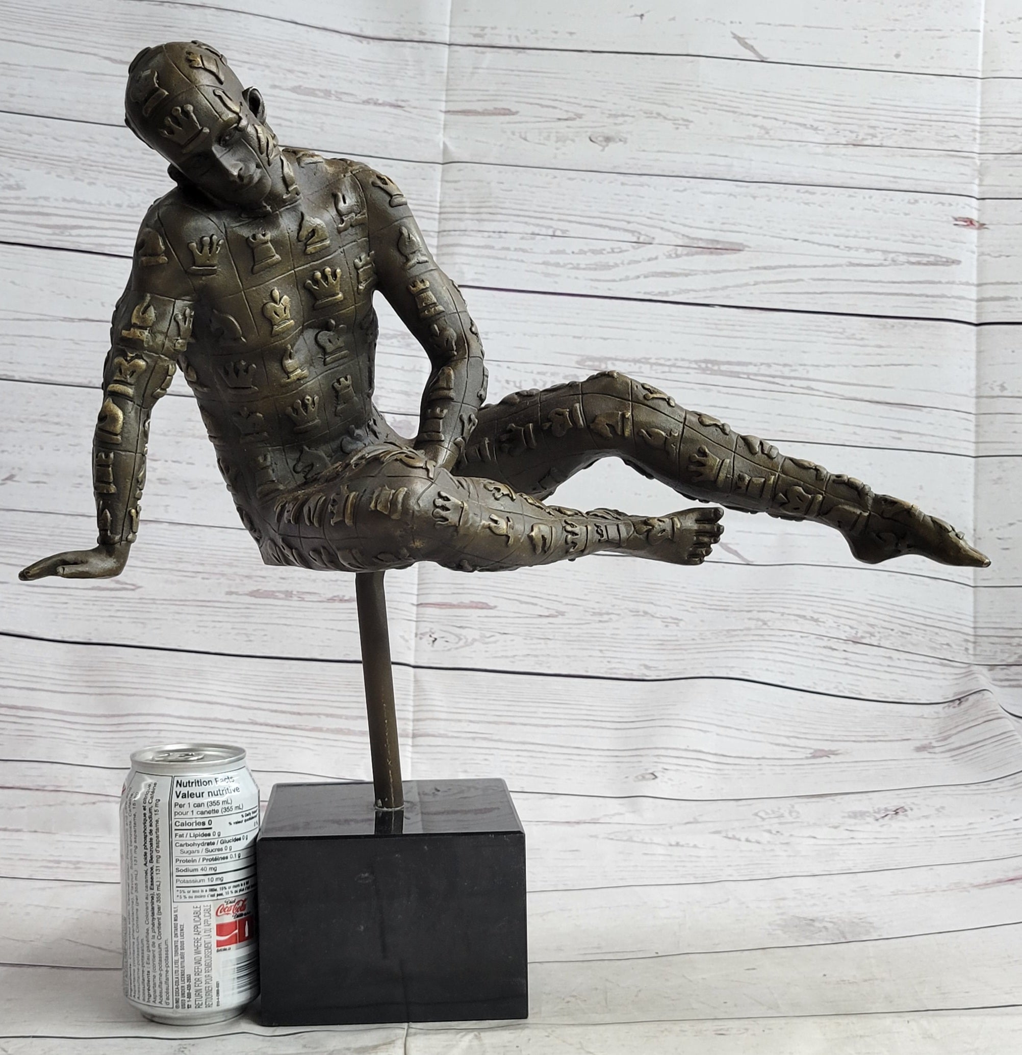 Handmade European Bronze Signed Salvador Dali Title Yogi Mid Century Artwork