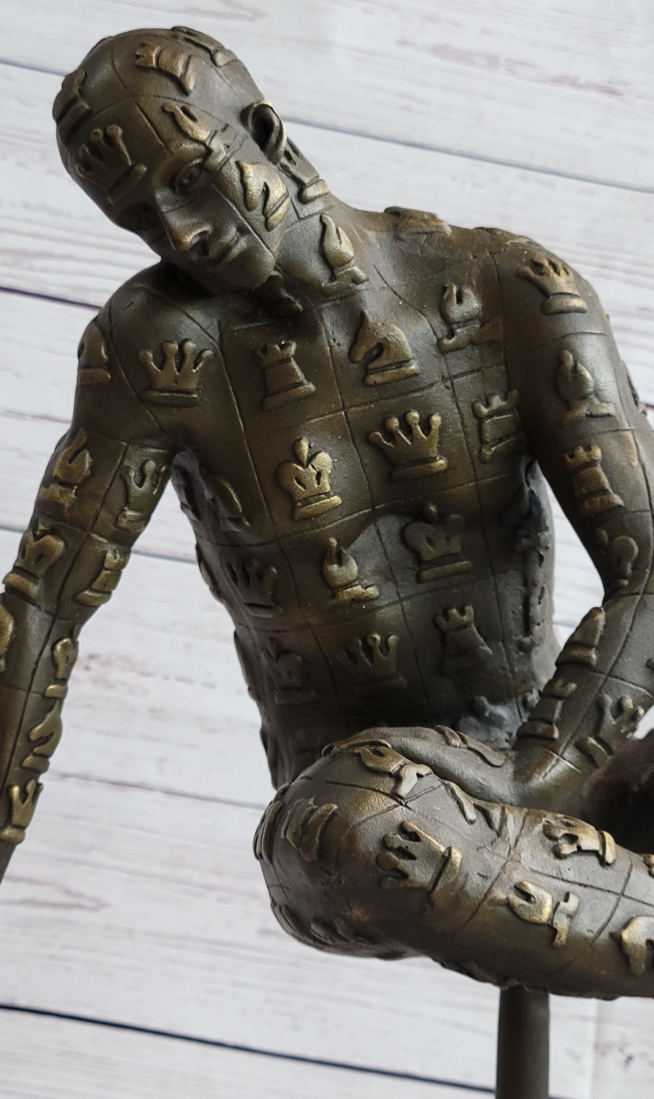 Handmade European Bronze Signed Salvador Dali Title Yogi Mid Century Artwork