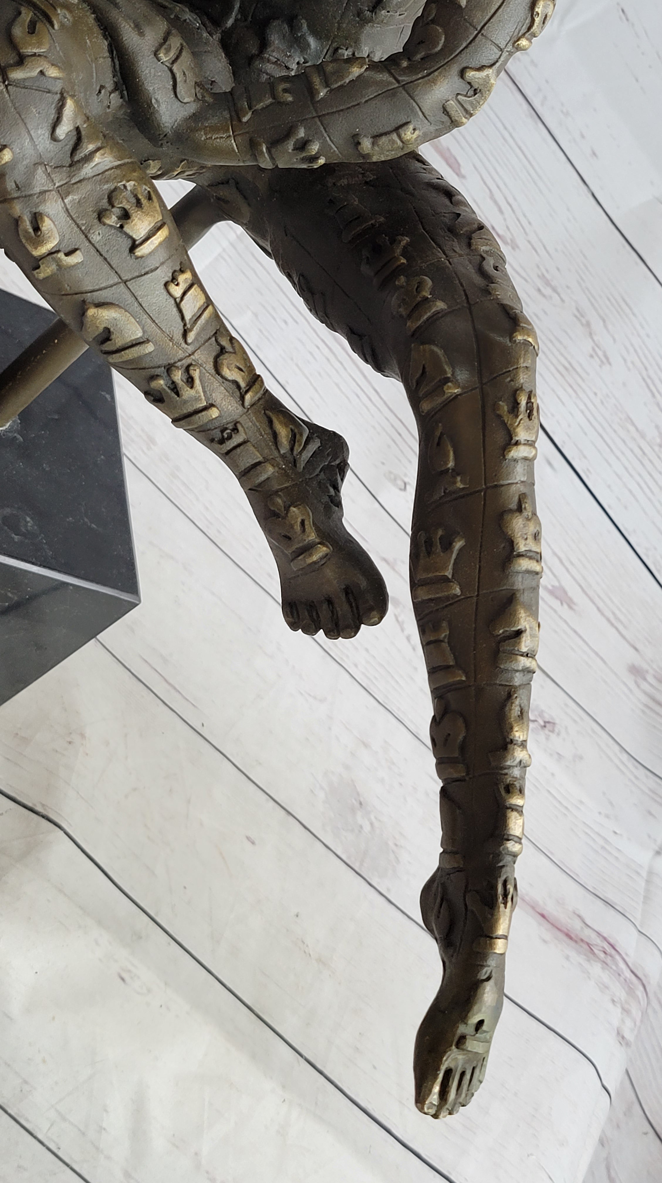 Handmade European Bronze Signed Salvador Dali Title Yogi Mid Century Artwork