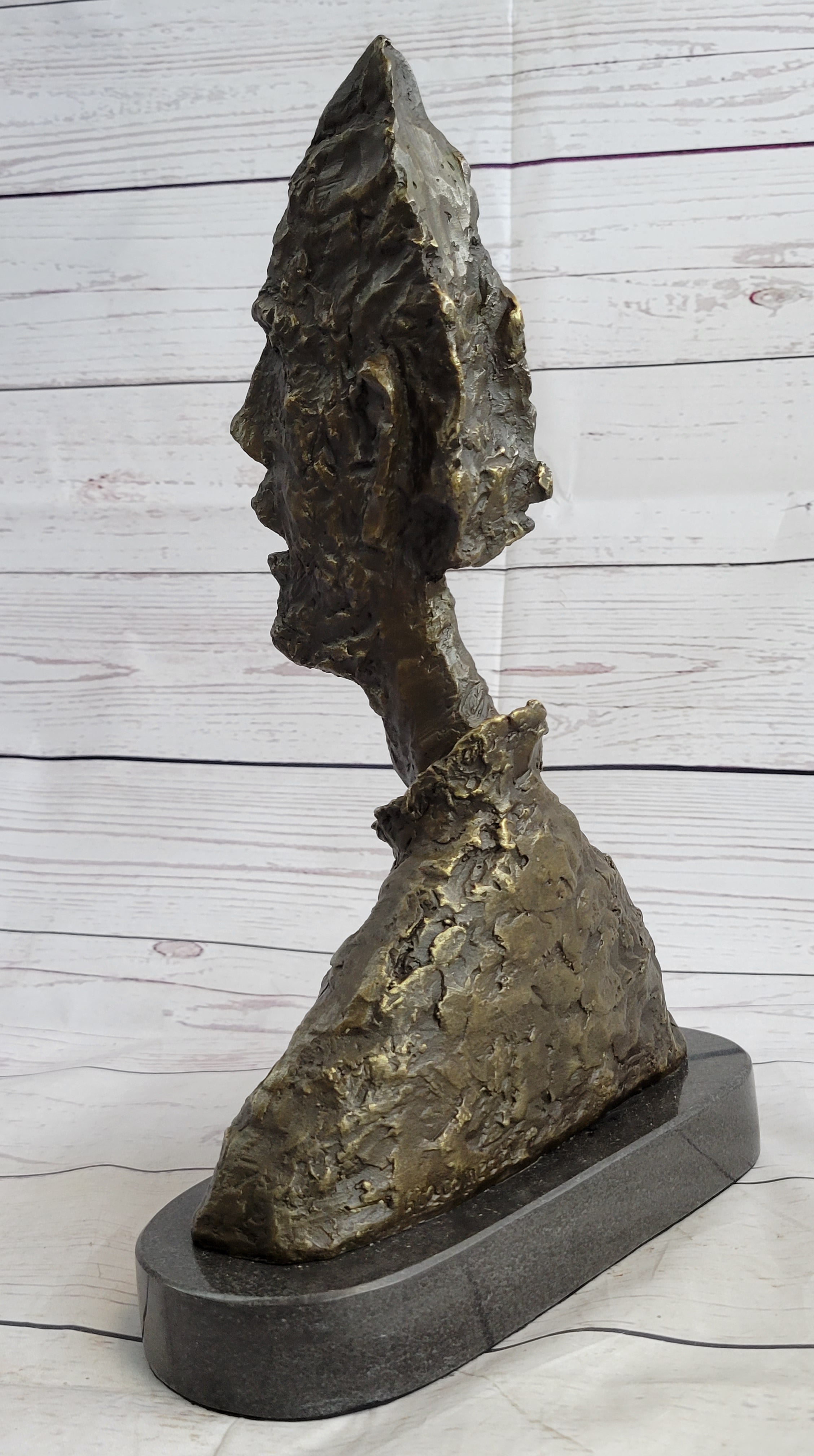 Abstract Modern, Bust de Diego Bronze Sculpture Marble Base Figurine Figure