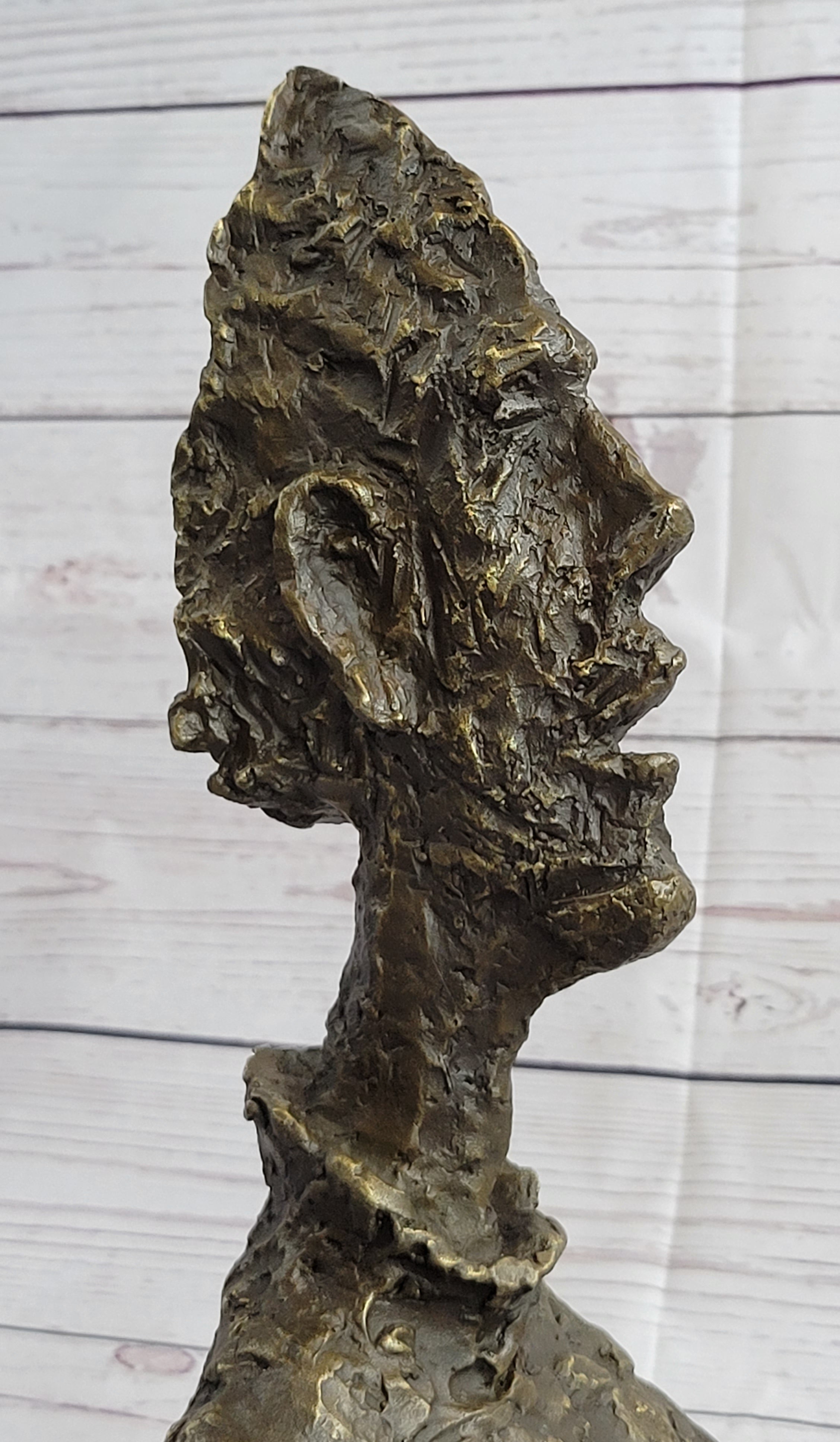Abstract Modern, Bust de Diego Bronze Sculpture Marble Base Figurine Figure