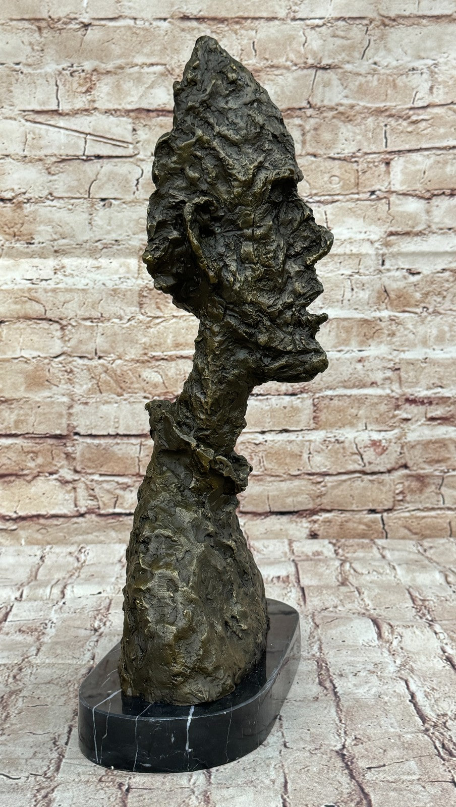 Large Handcrafted Gia Diego Bronze Sculpture Hot Cast Marble Base Figurine