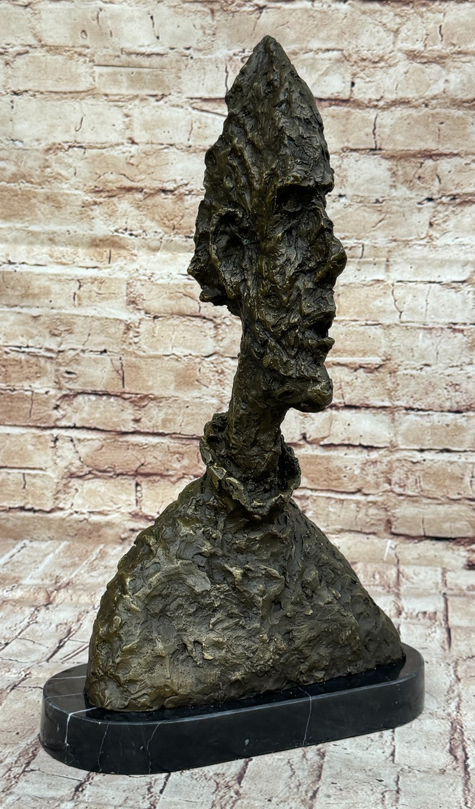 Large Handcrafted Gia Diego Bronze Sculpture Hot Cast Marble Base Figurine