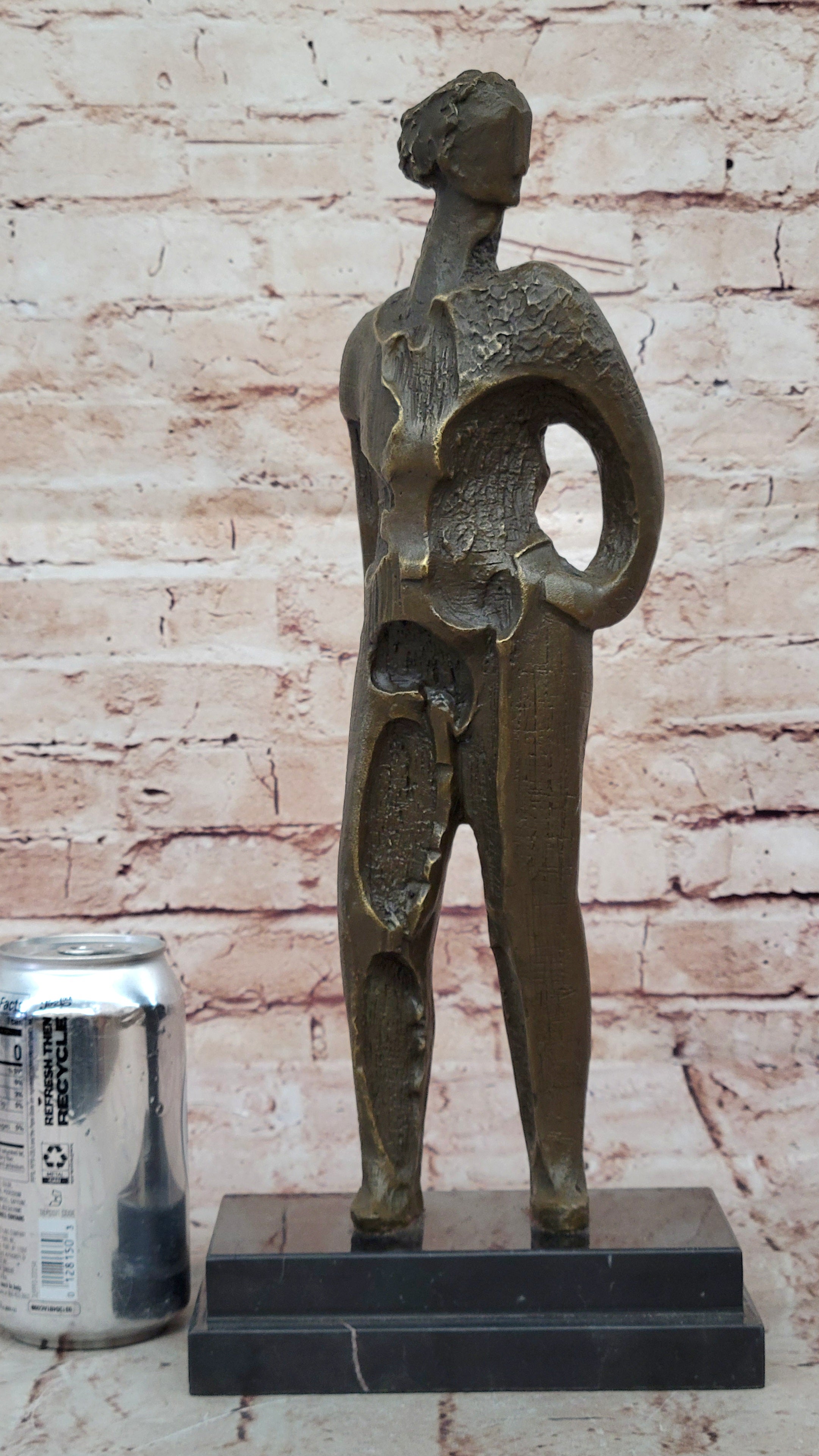 Salvador Dali Modern Art Resting Girl Bronze Bust Statue Sculpture Figure Decor