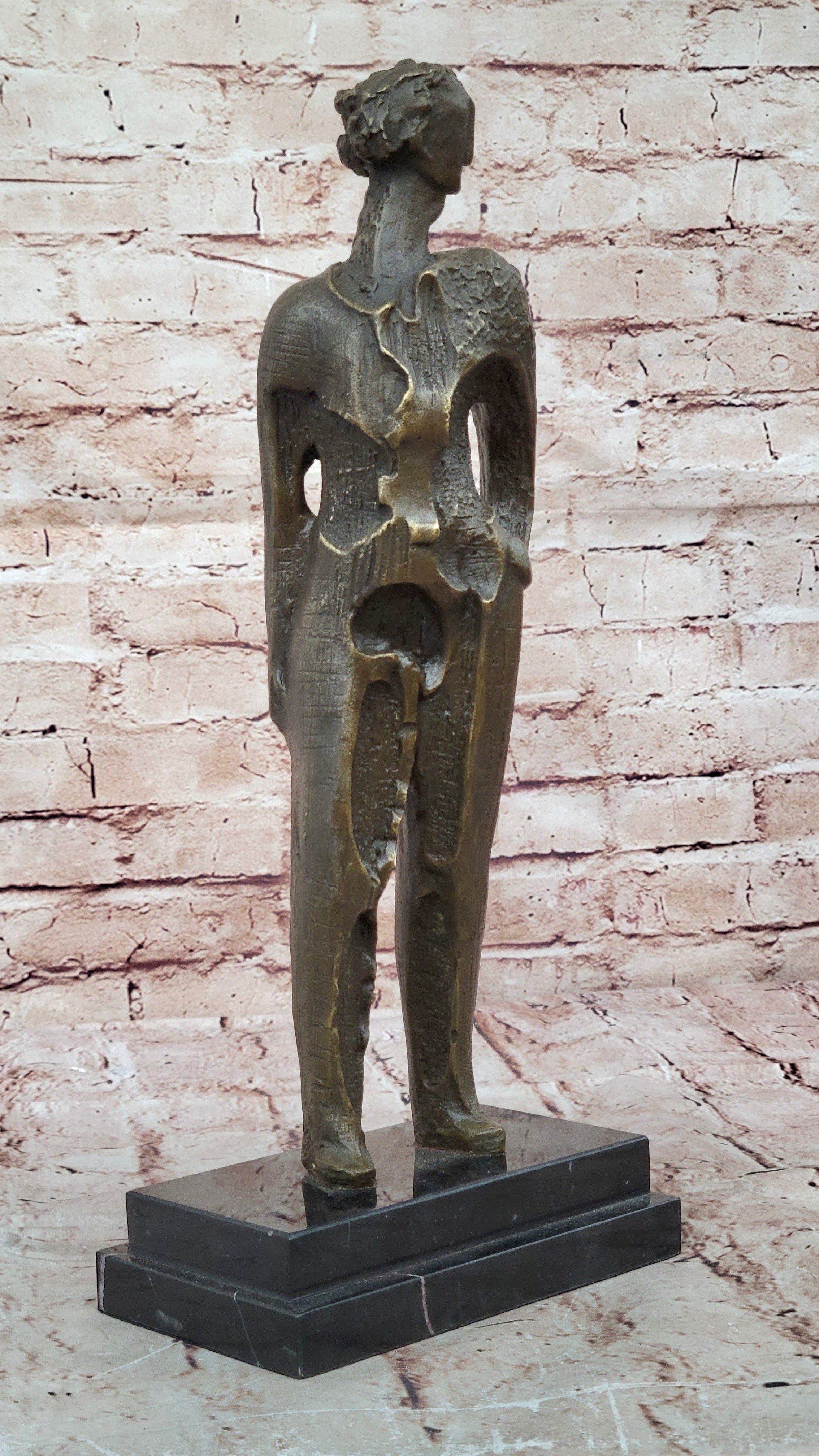 Salvador Dali Modern Art Resting Girl Bronze Bust Statue Sculpture Figure Decor