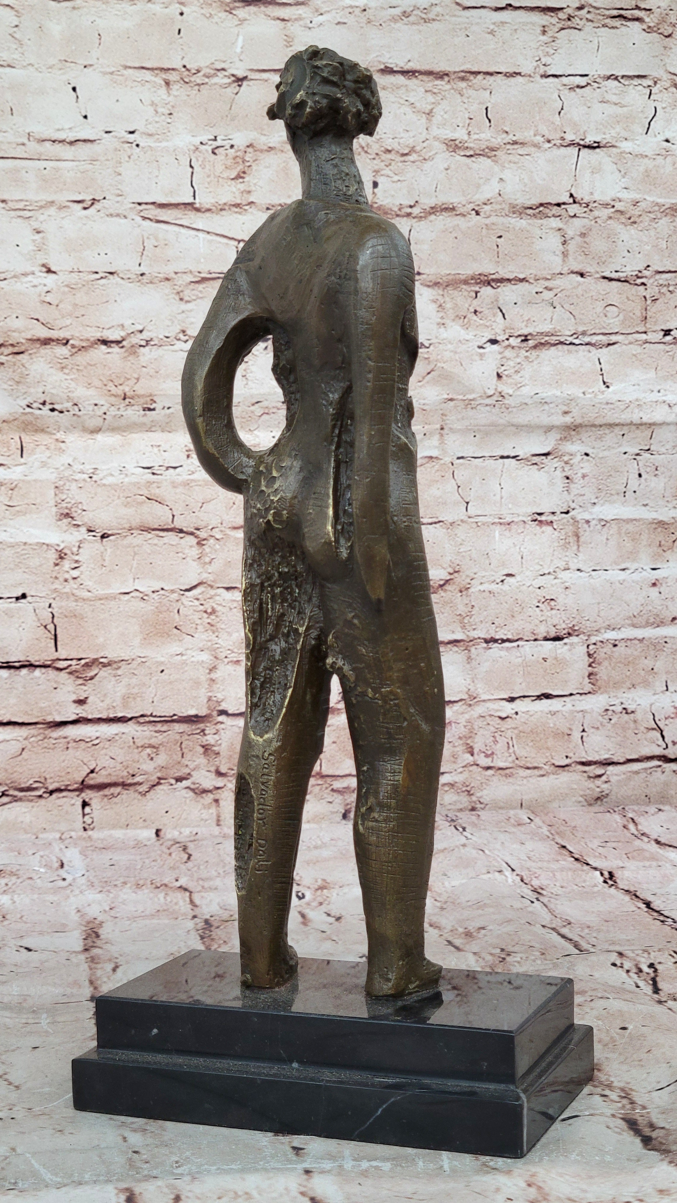 Salvador Dali Modern Art Resting Girl Bronze Bust Statue Sculpture Figure Decor