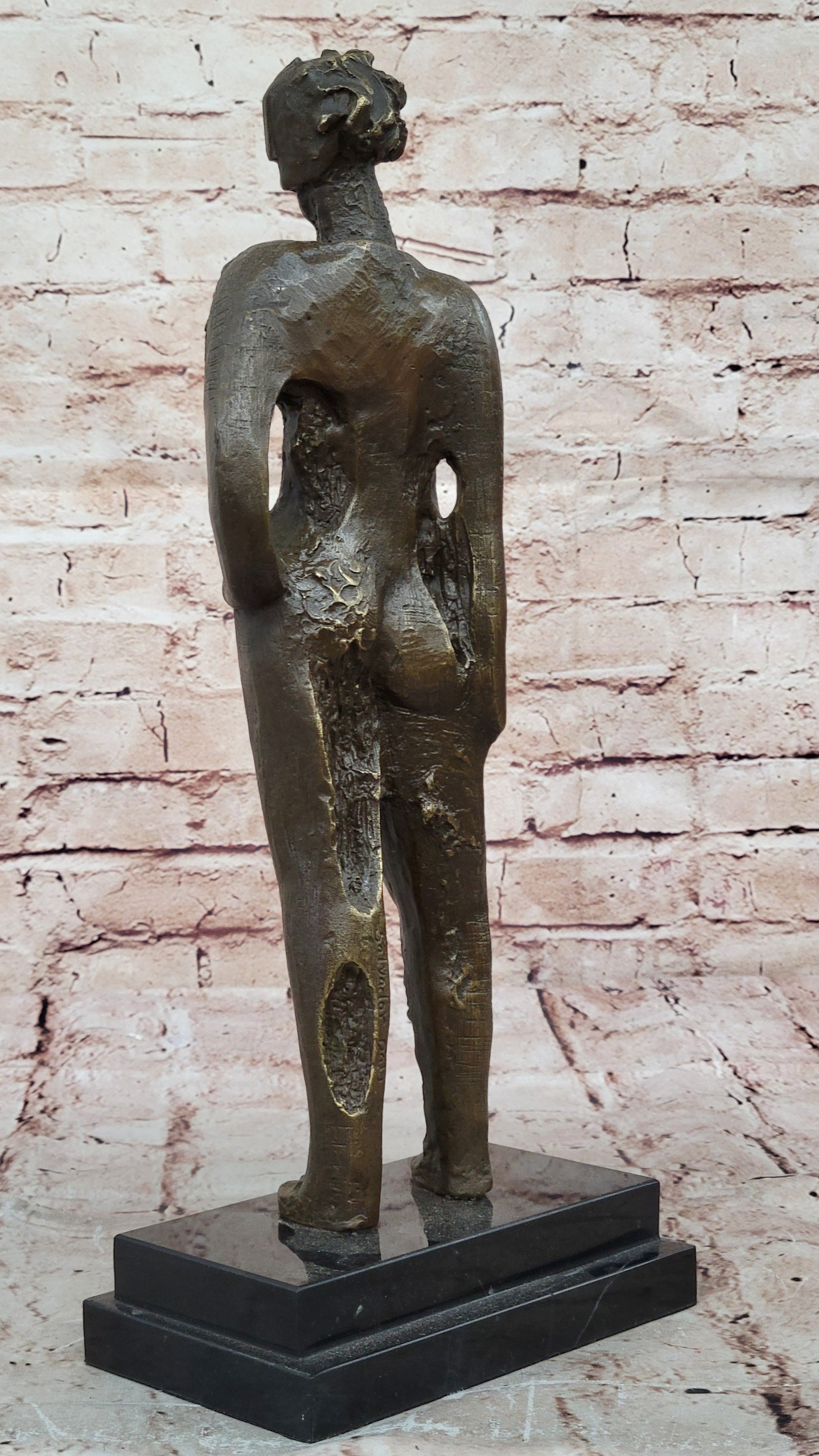 Salvador Dali Modern Art Resting Girl Bronze Bust Statue Sculpture Figure Decor