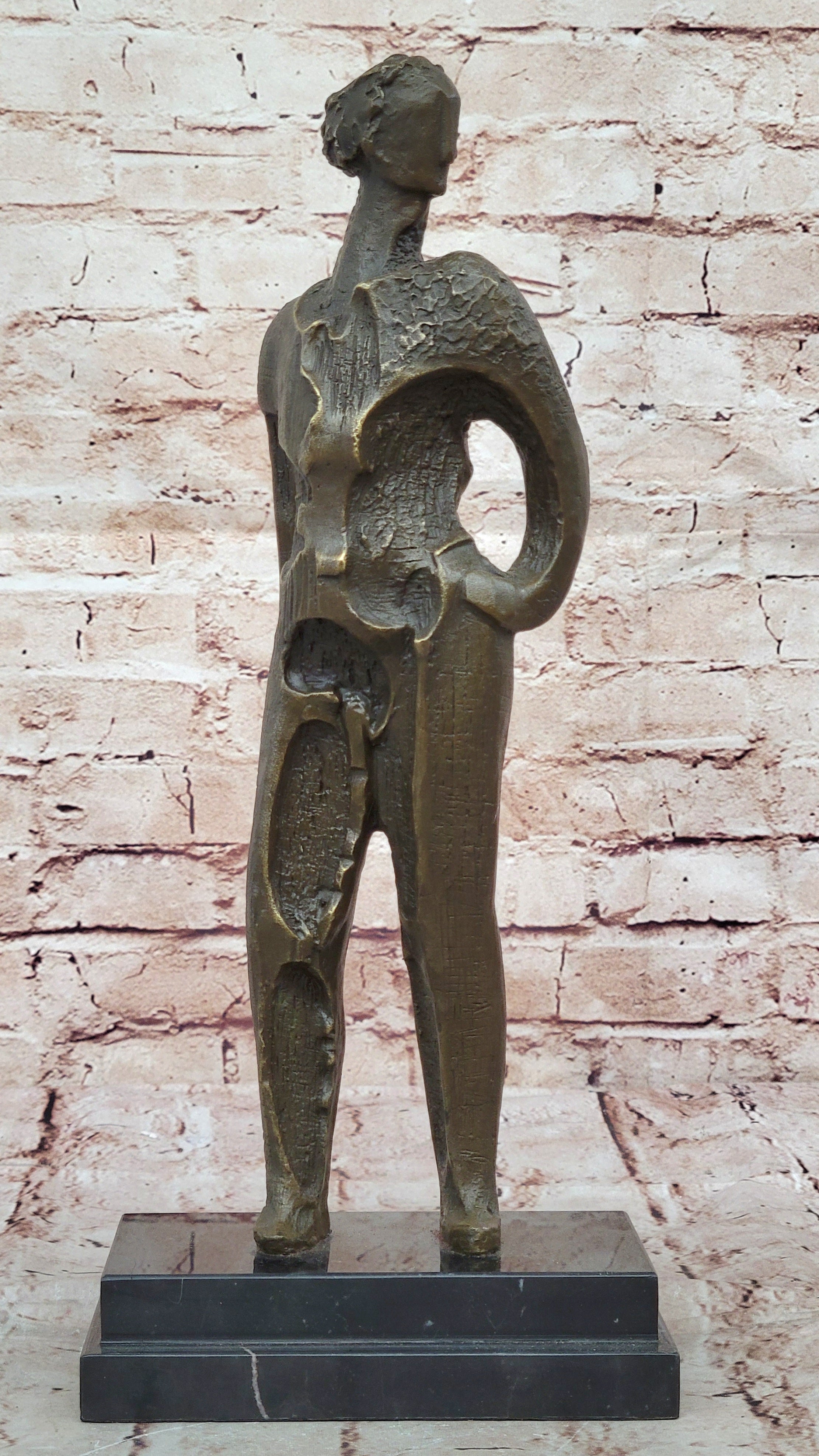 Salvador Dali Modern Art Resting Girl Bronze Bust Statue Sculpture Figure Decor