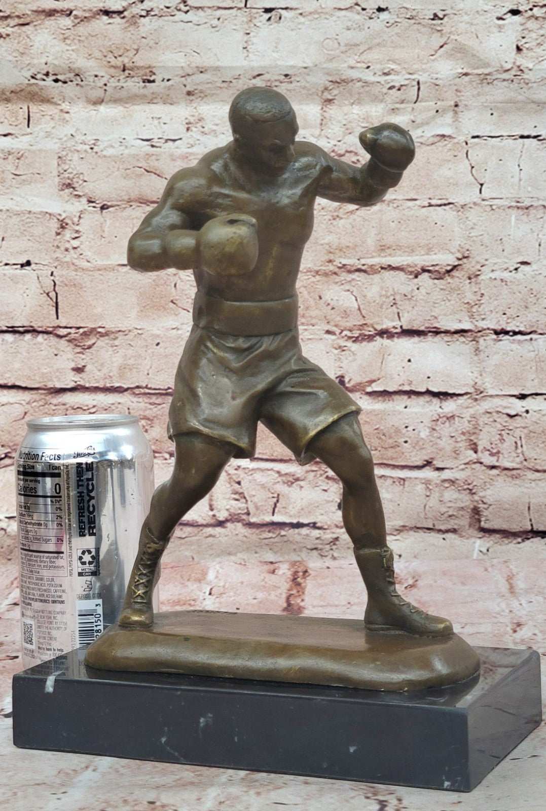 Handcrafted bronze sculpture SALE Dec Base Marble Boxer Champ Boxing Tyson Mike