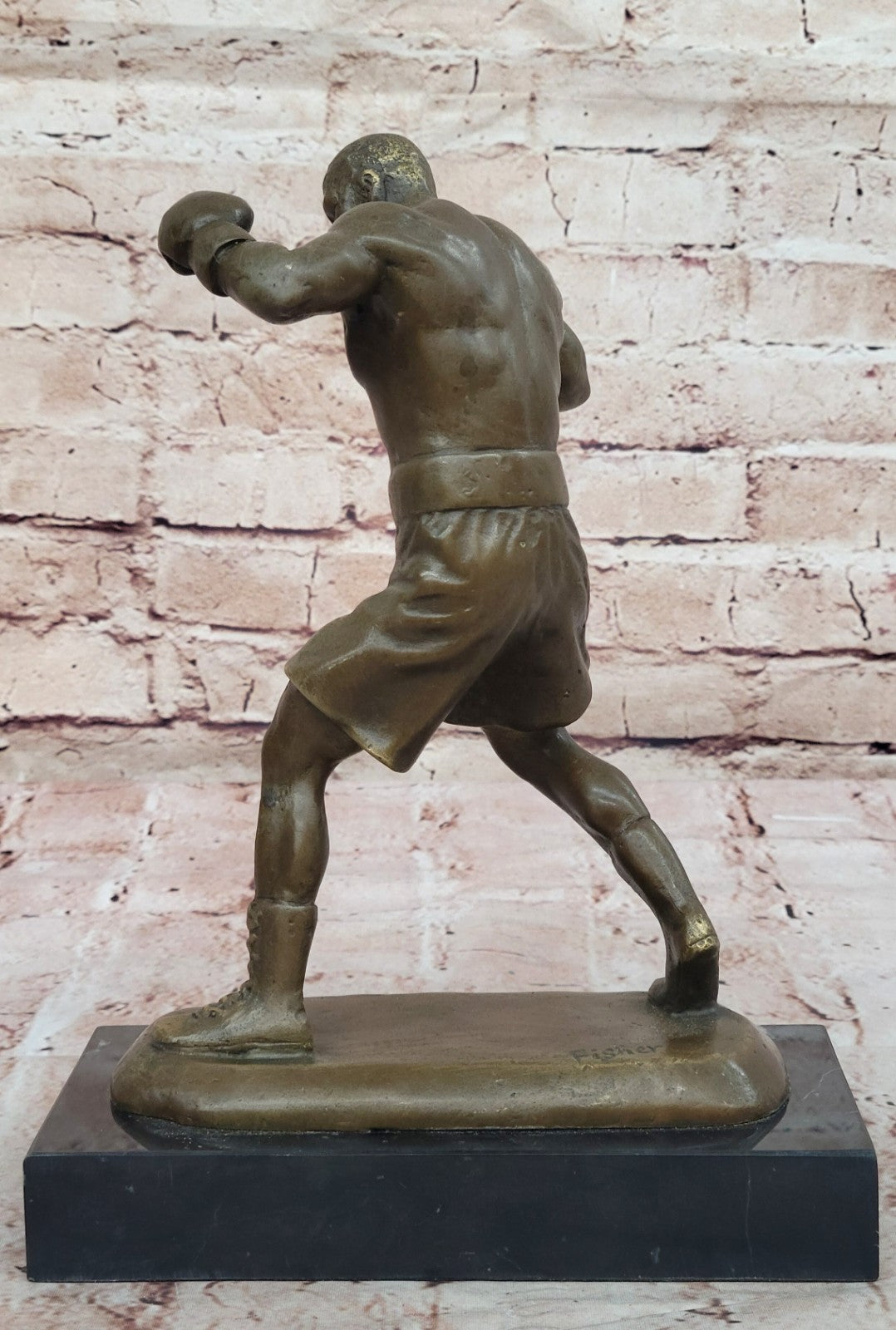 Handcrafted bronze sculpture SALE Dec Base Marble Boxer Champ Boxing Tyson Mike