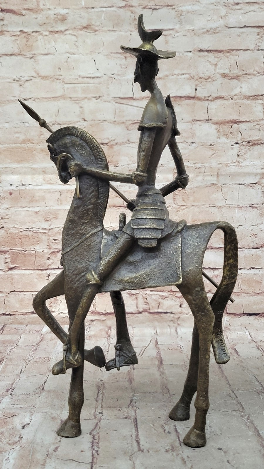 Handcrafted bronze sculpture SALE Mythical Horse On Quixote" "Don Dali Salvador
