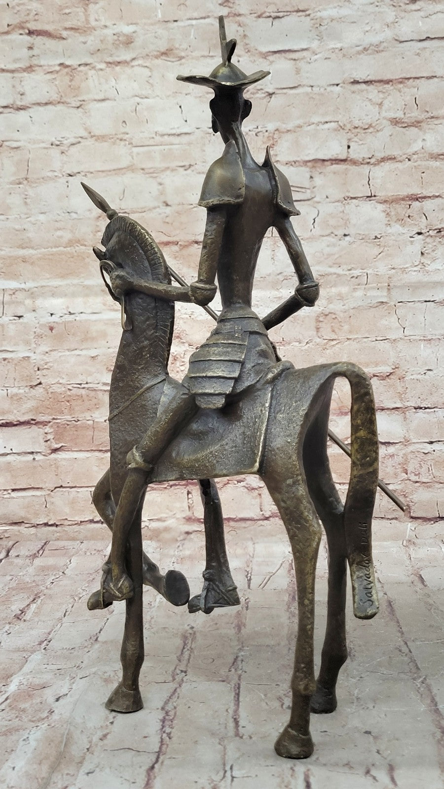 Handcrafted bronze sculpture SALE Mythical Horse On Quixote" "Don Dali Salvador