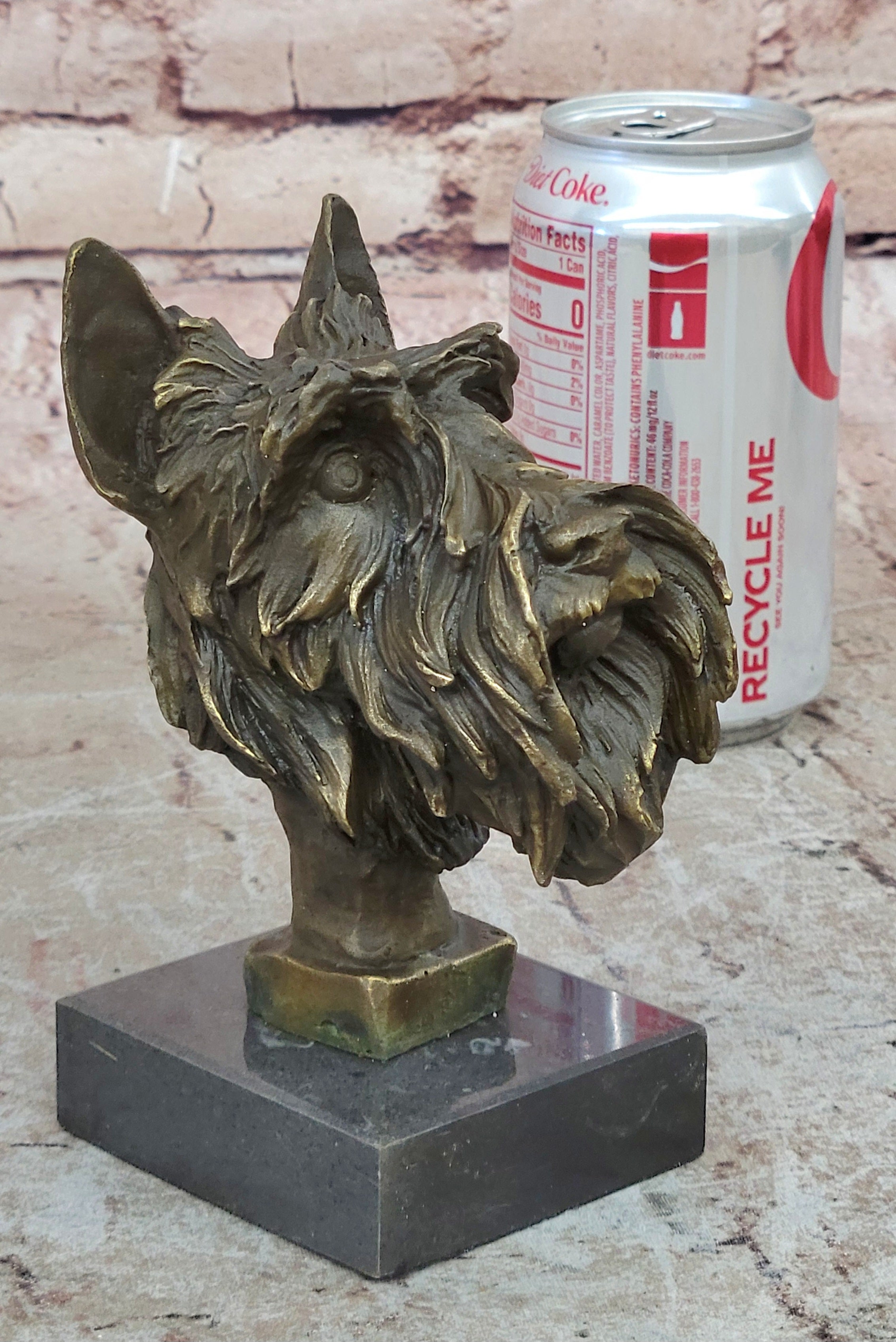 Vintage Solid Victorian Bronze Terrier Puppies Sculpture Dog statue signed Deal