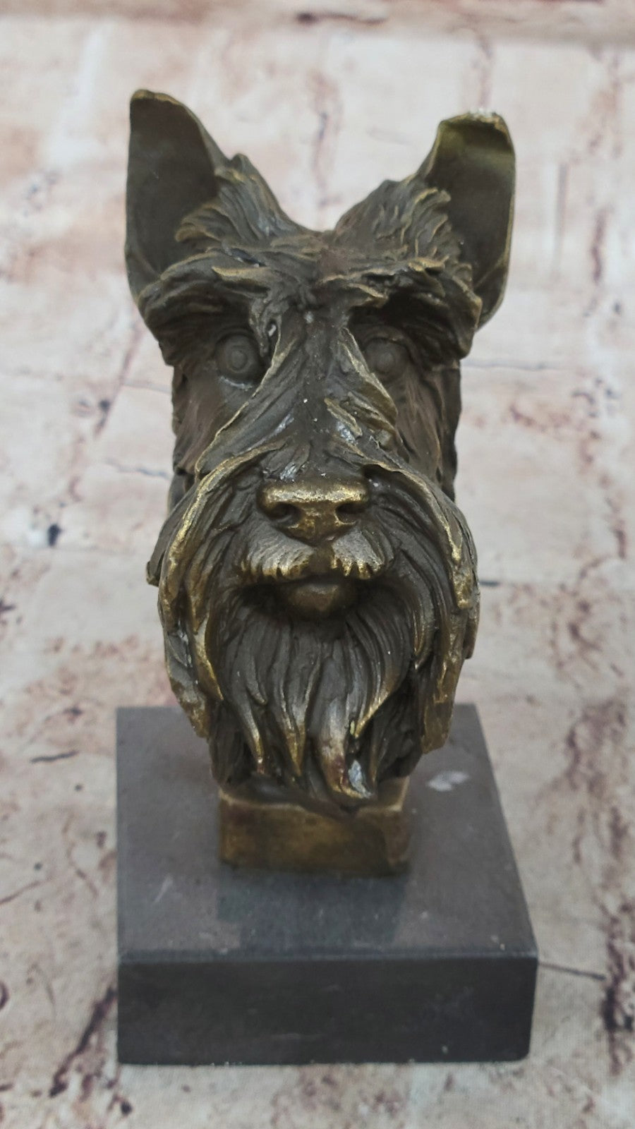 Vintage Solid Victorian Bronze Terrier Puppies Sculpture Dog statue signed Deal