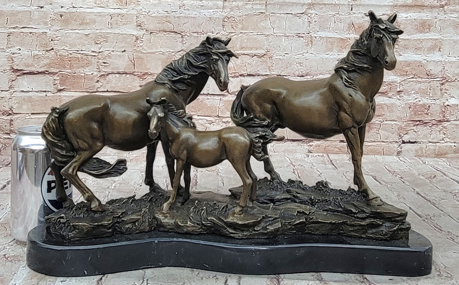 Sehr schöne Bronze Skulptur 3 Wildpferde Pierre Jules Mene! signiert Statue Sale
