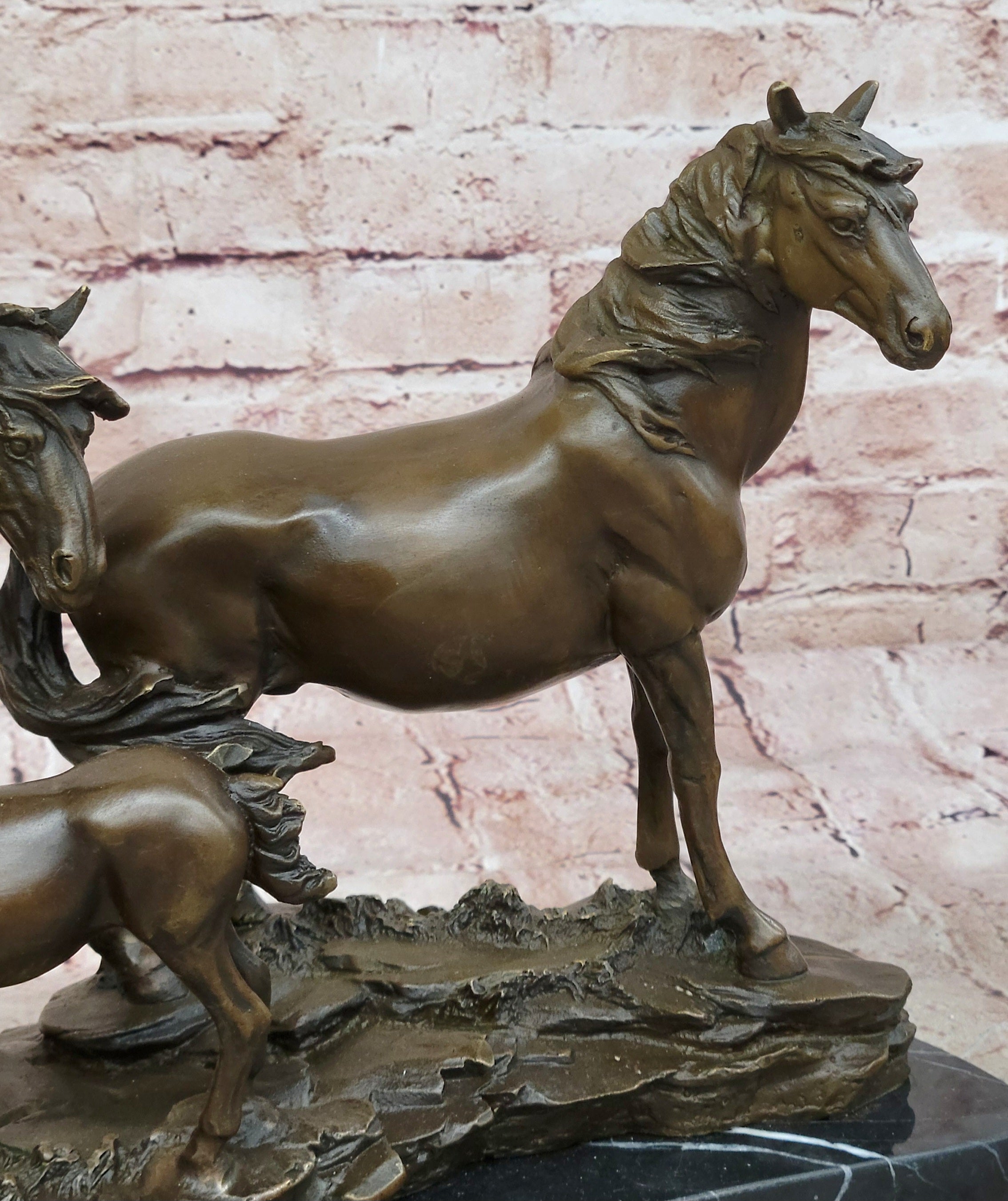 Sehr schöne Bronze Skulptur 3 Wildpferde Pierre Jules Mene! signiert Statue Sale