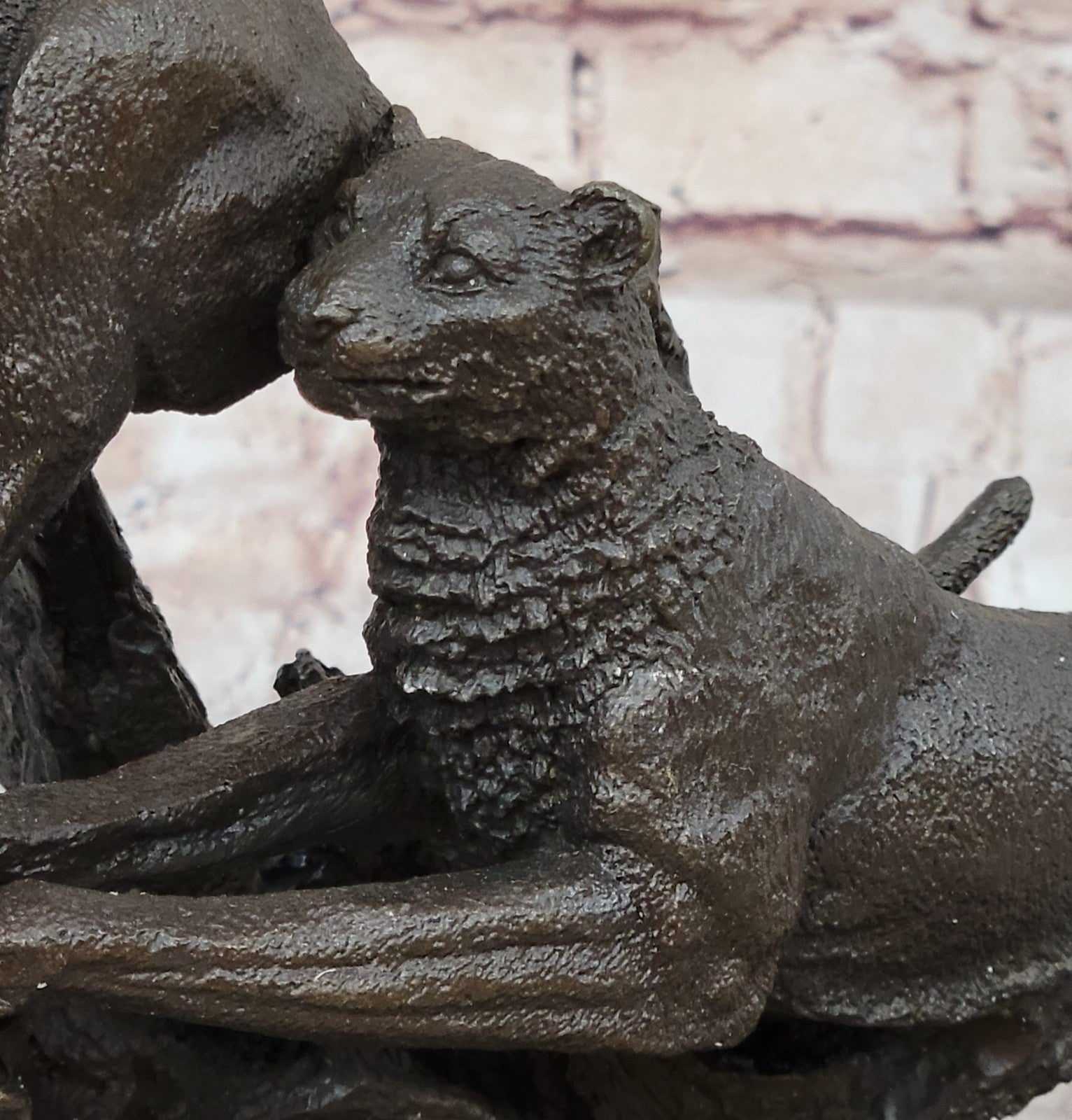 Handcrafted bronze sculpture SALE Jaguar/ Puma/Leopard/ Large Deco Art Superberb