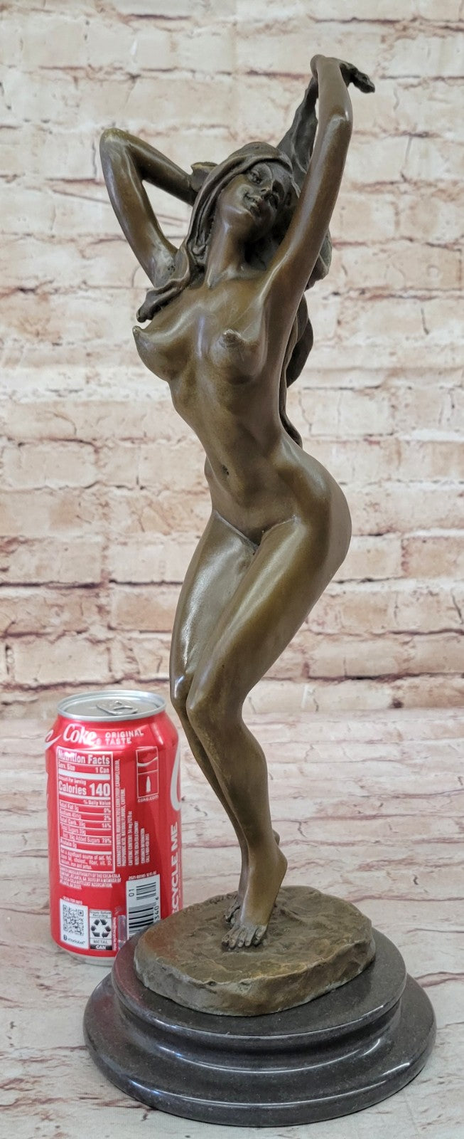 Erotic Bronze Nude Girl Sculpture / figurine, Art, Gift, Ormanent.Lost Wax Method