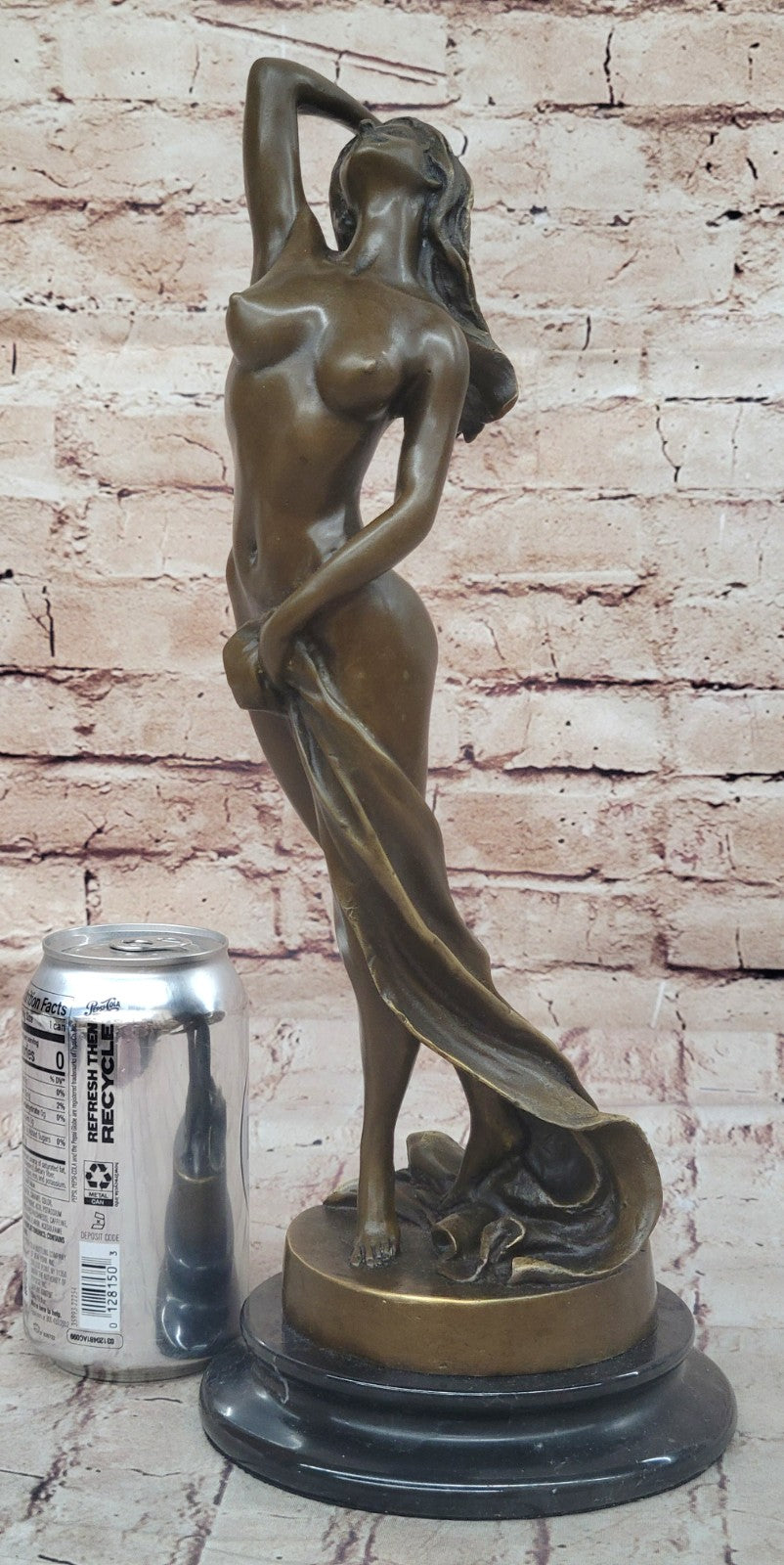 Erotic Art Deco Nude Woman Bronze Statue P. Delor Sculpture Statue