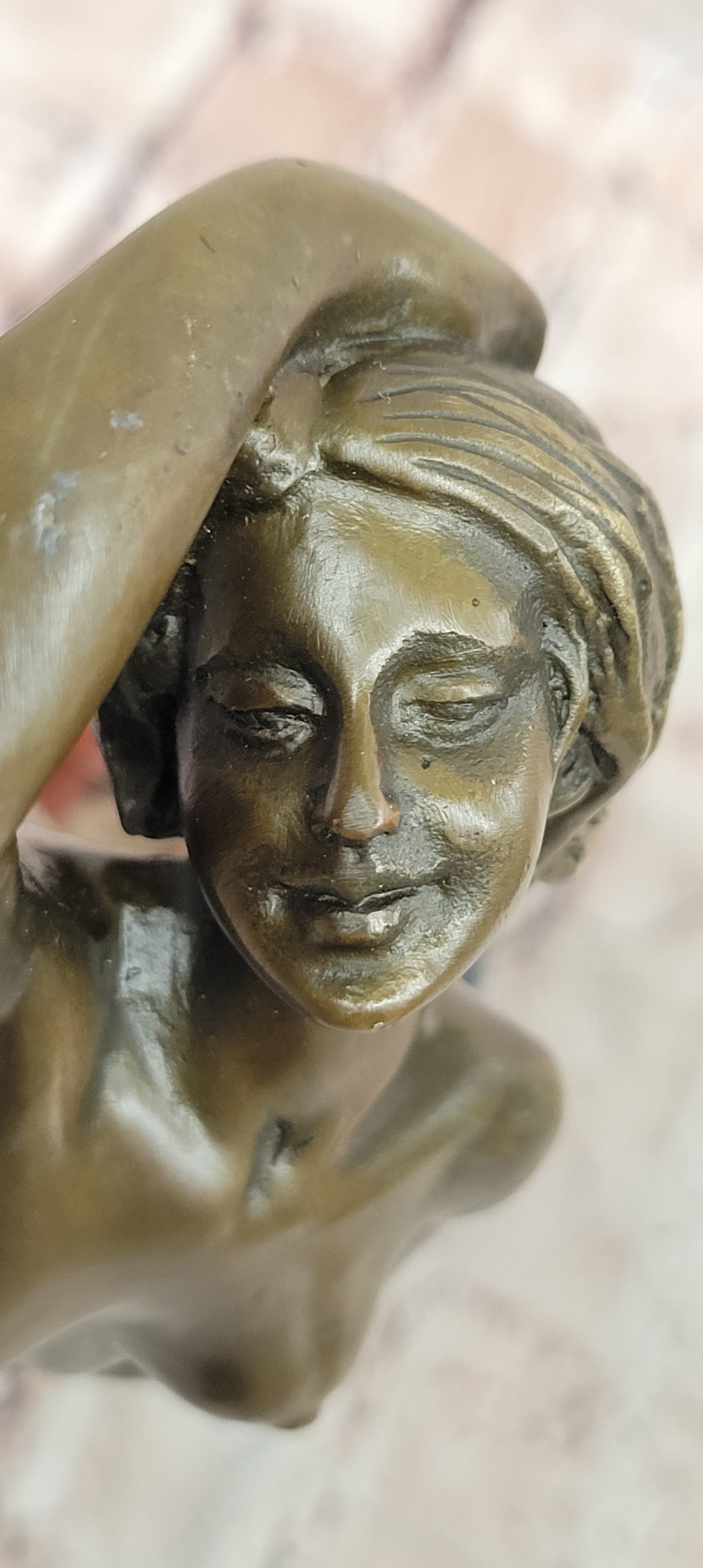 Art Deco Nude Erotic Naked Sexy Female Bronze Masterpiece Sculpture Figurine