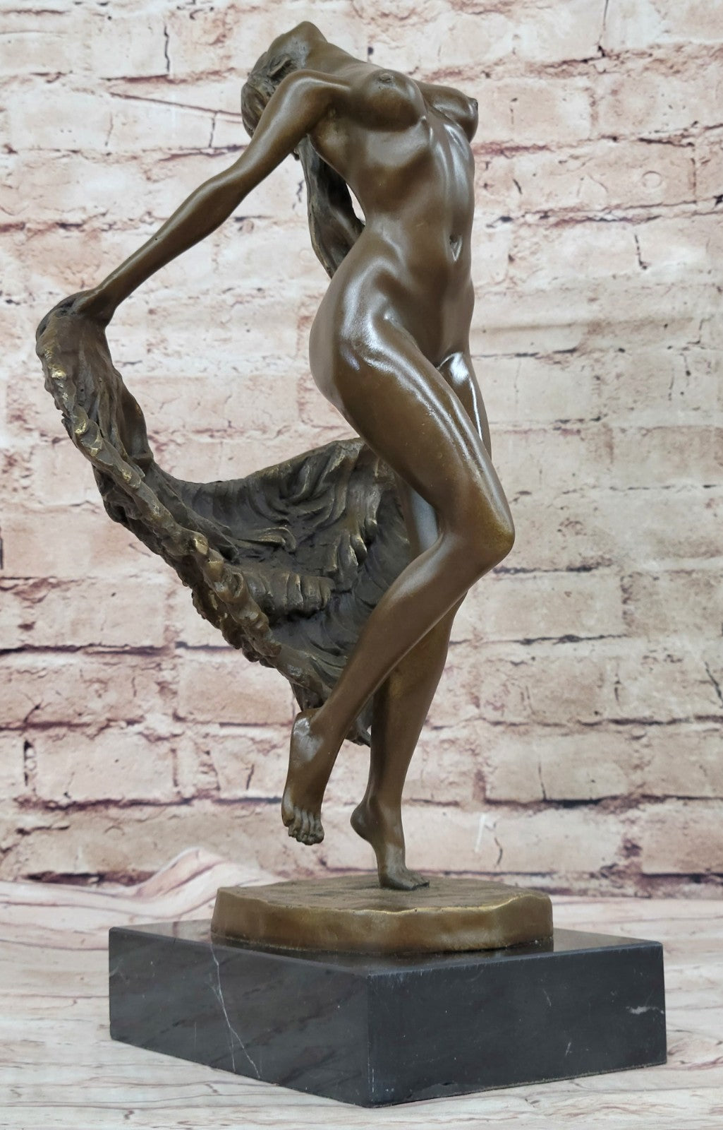 Special Patina Nude Dancer Signed Original Bronze Sculpture Classic Artwork GIFT