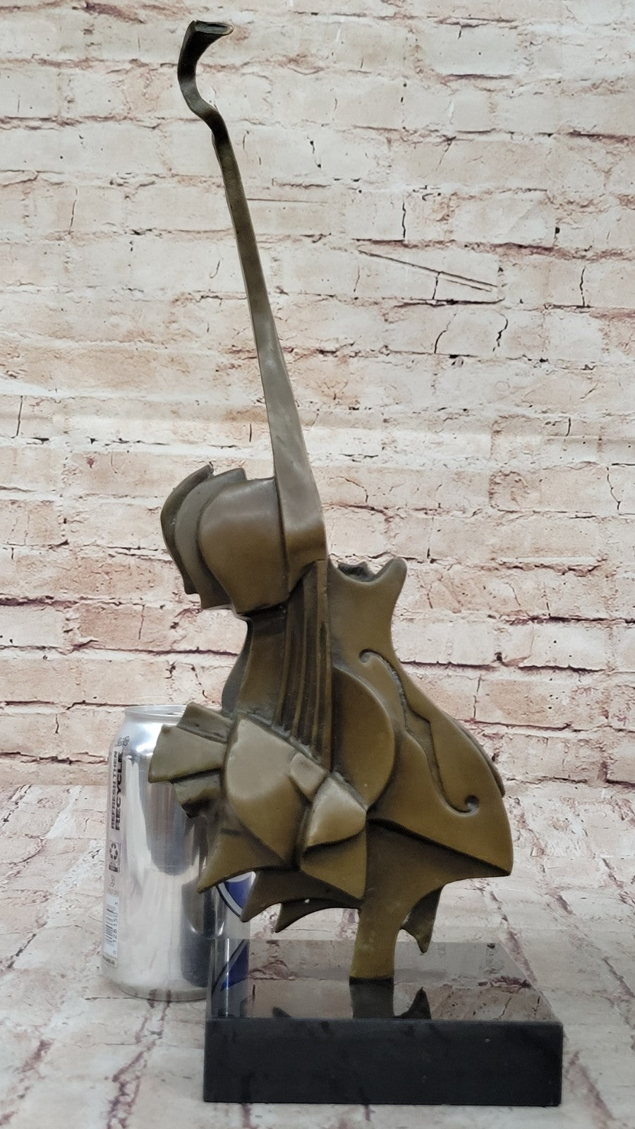 Stunning Picaso Dali Gia Abstract Guitar Home Decor Bronze Sculpture Marble Base