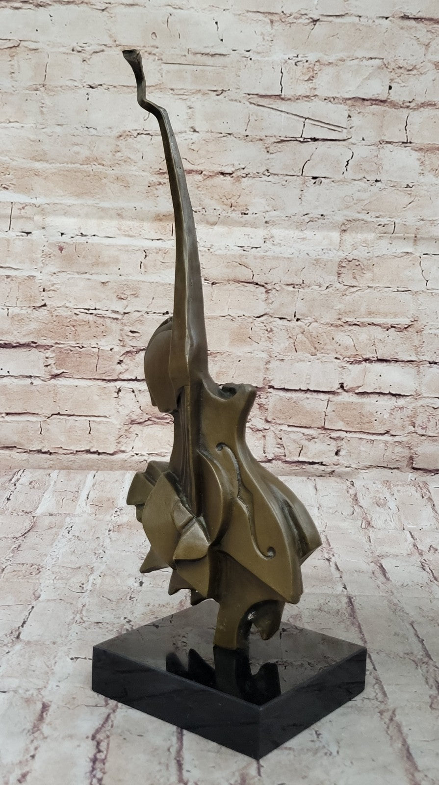 Stunning Picaso Dali Gia Abstract Guitar Home Decor Bronze Sculpture Marble Base
