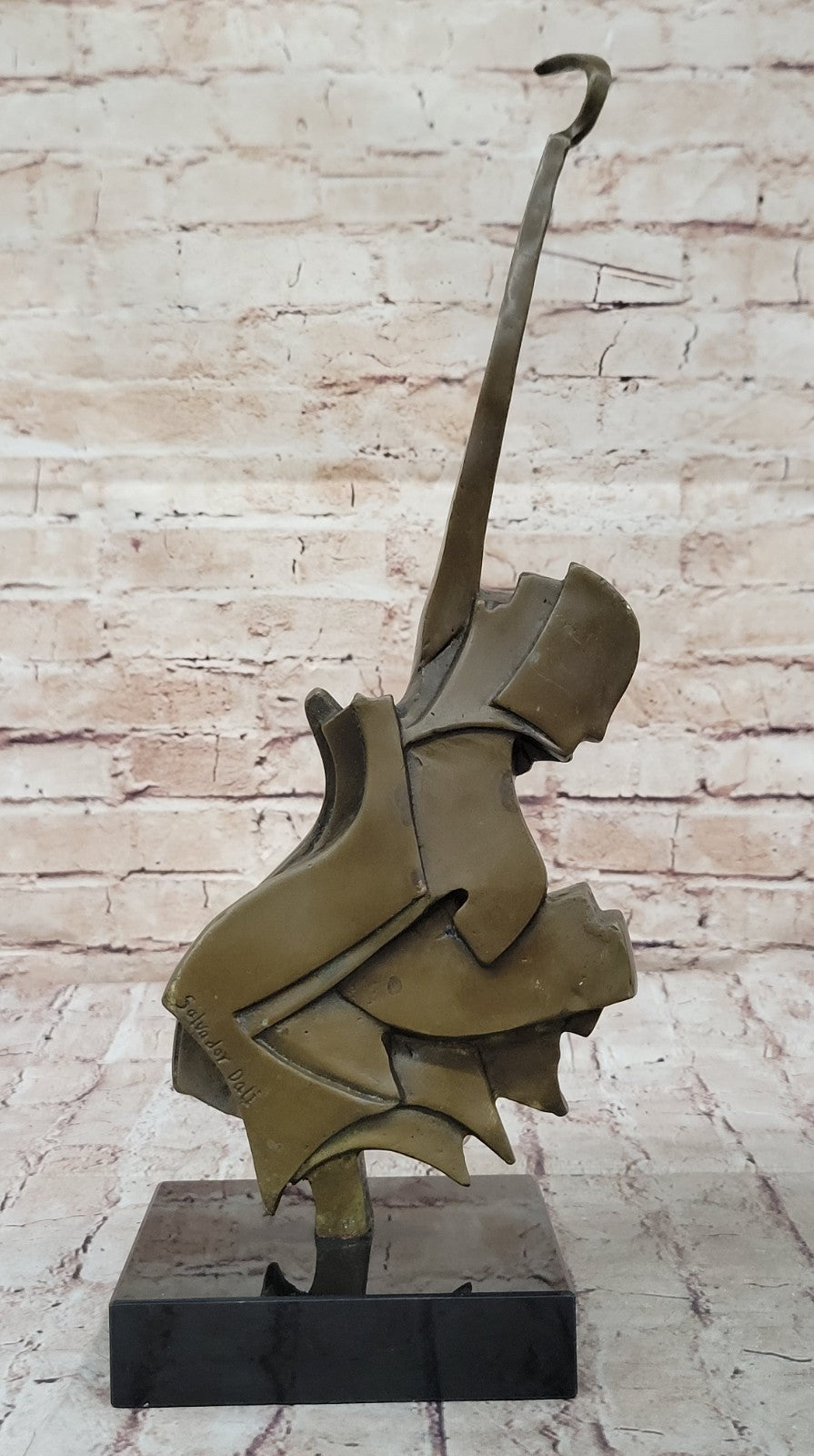 Stunning Picaso Dali Gia Abstract Guitar Home Decor Bronze Sculpture Marble Base