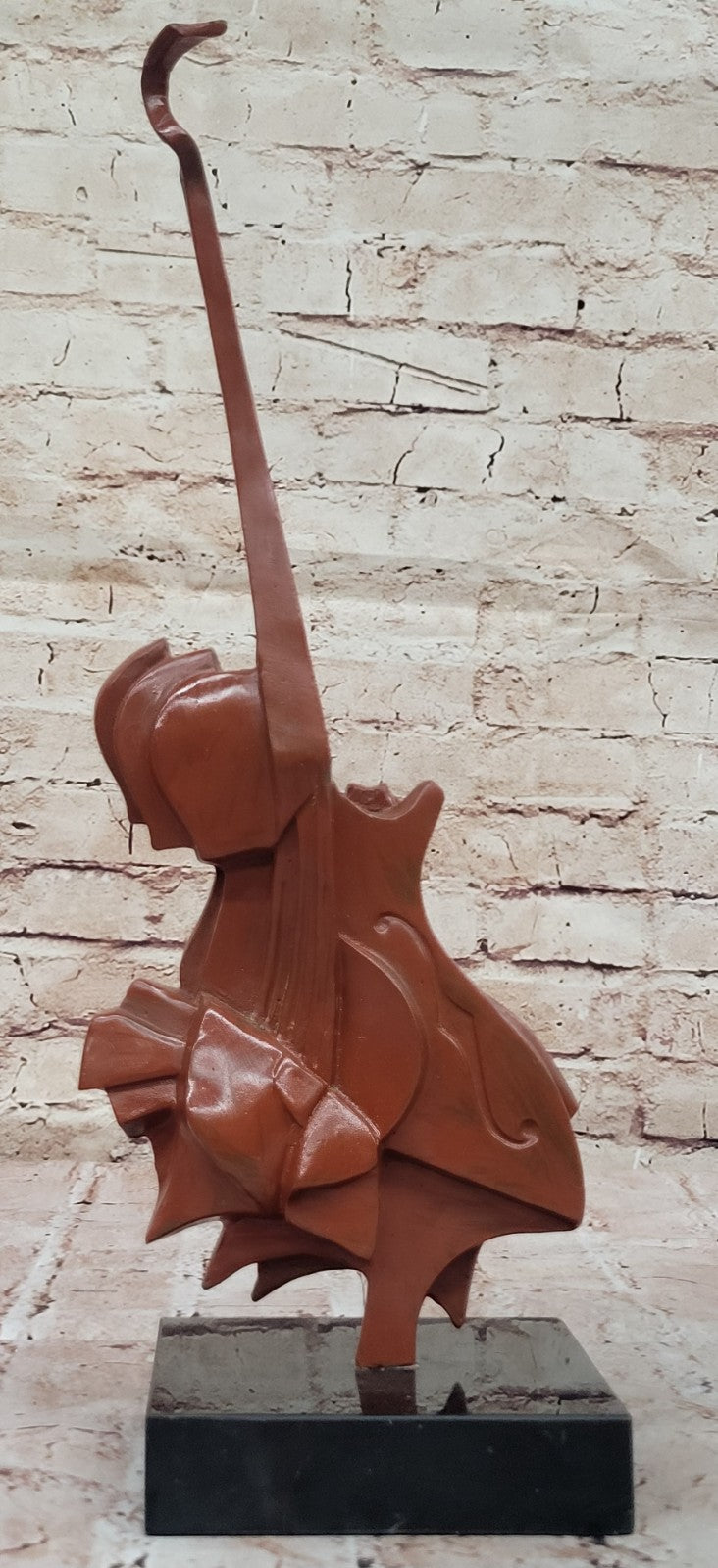 large size instruments statue bronze broken cello sculpture European Finery