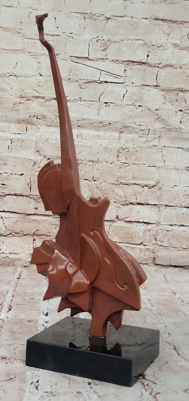 Surreal Bronze Guitar Statue Inspired by Salvador Dali Modernist Art Hot Cast Home Decoration