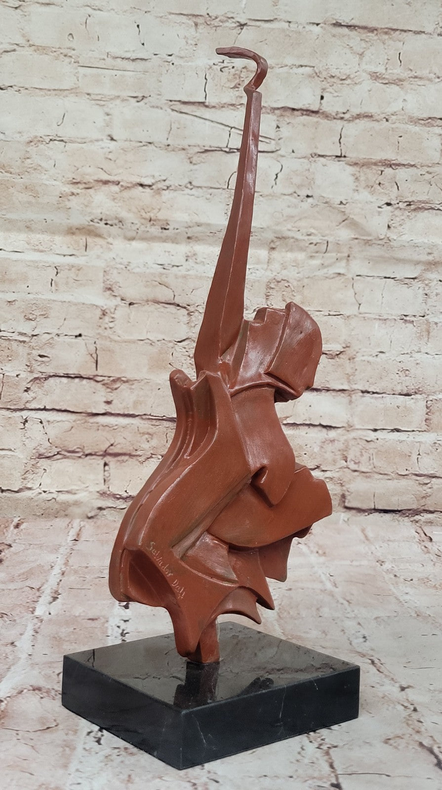 Surreal Bronze Guitar Statue Inspired by Salvador Dali Modernist Art Hot Cast Home Decoration