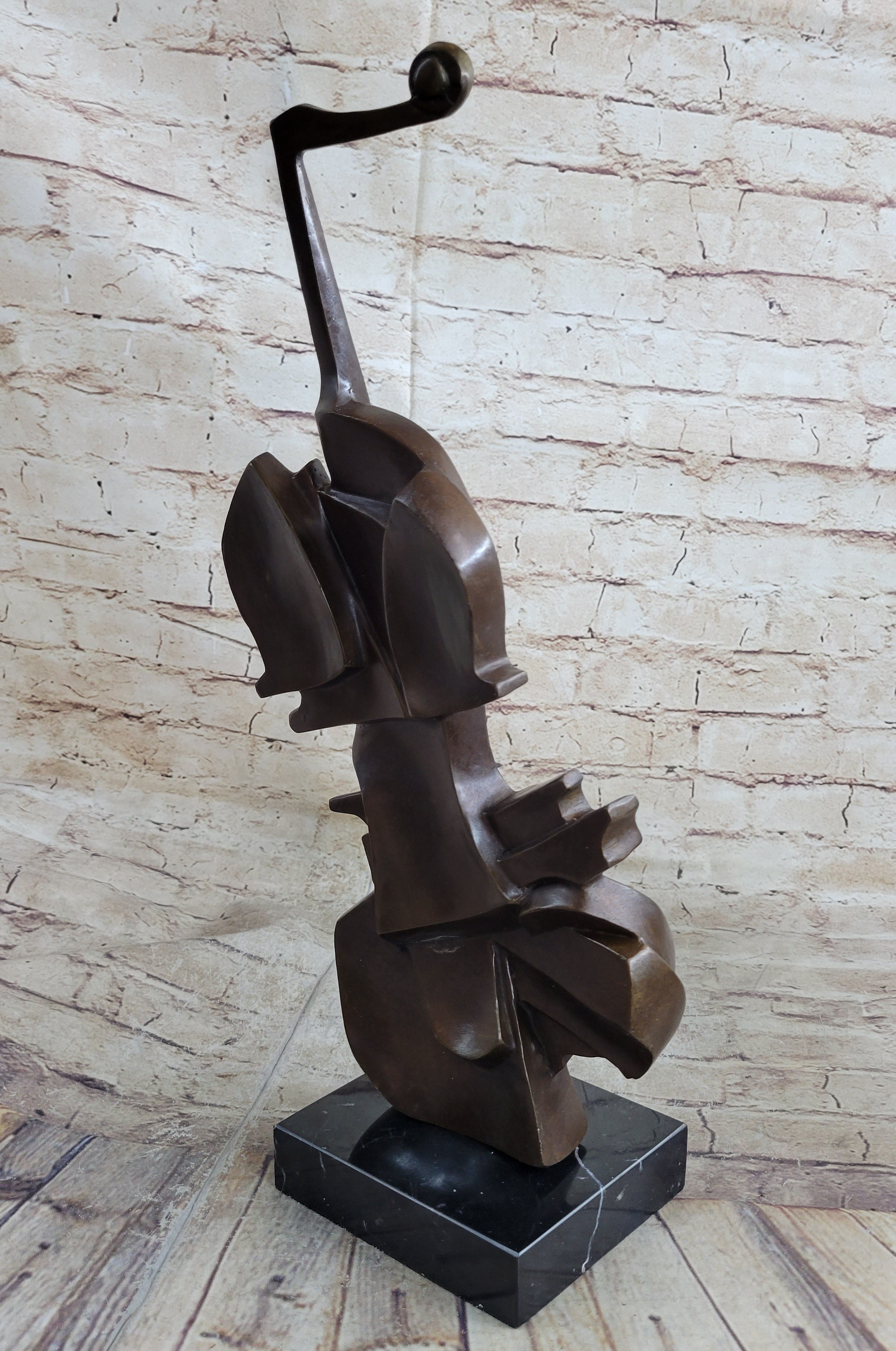 Modern Art Dali Guitar Music Cello Harmony Straddle Hot Cast Classic Bronze Lrg