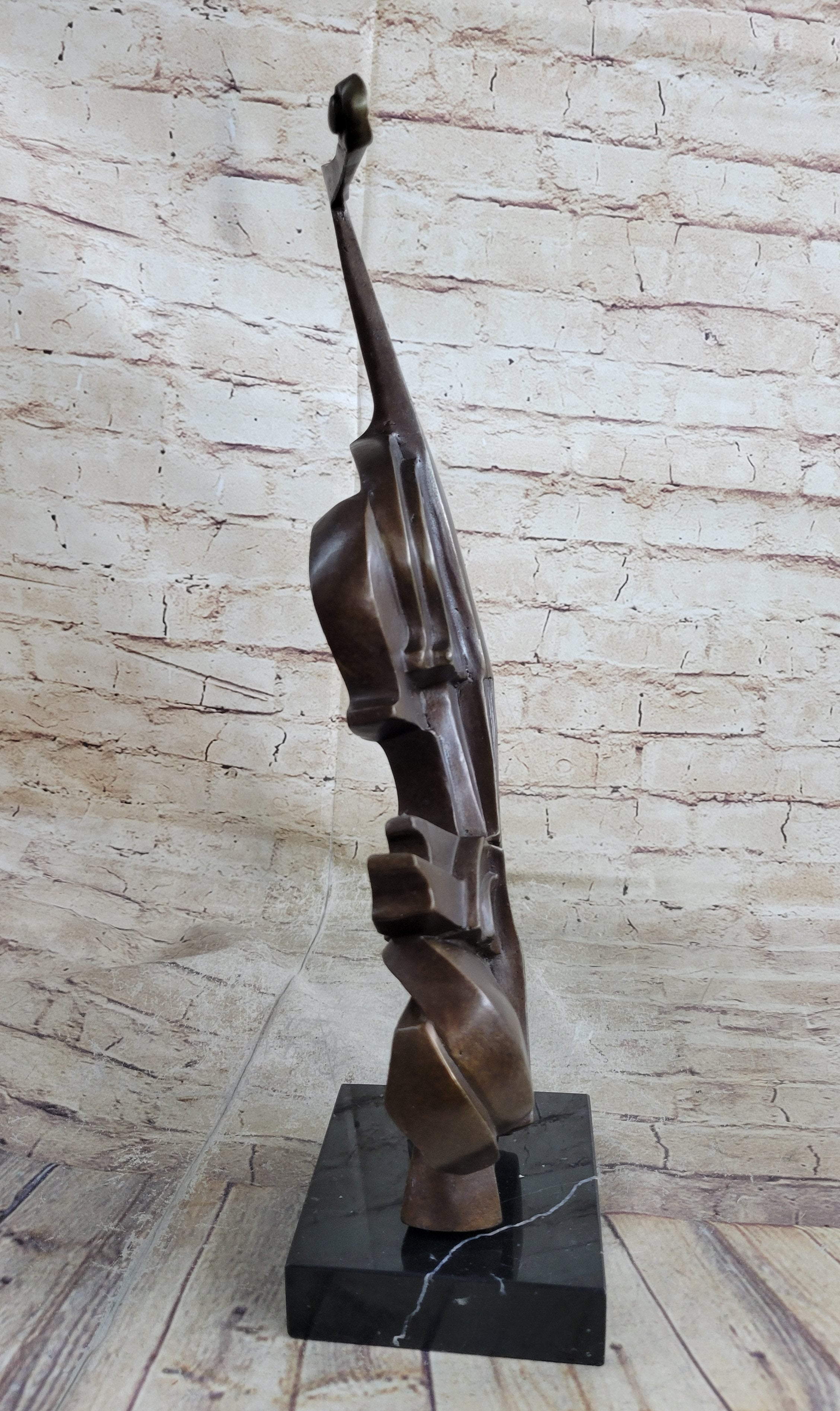 Modern Art Dali Guitar Music Cello Harmony Straddle Hot Cast Classic Bronze Lrg