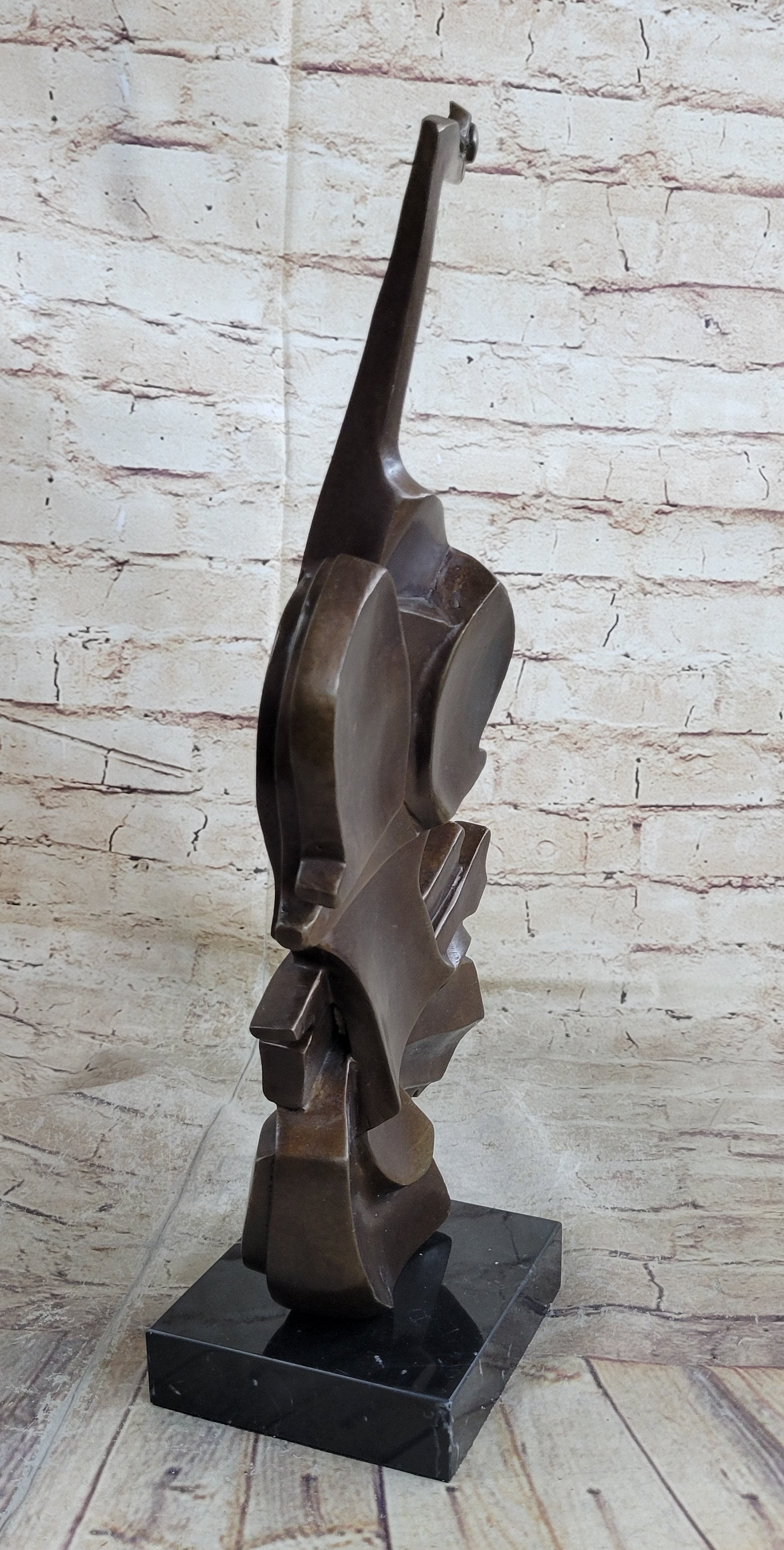 Modern Art Dali Guitar Music Cello Harmony Straddle Hot Cast Classic Bronze Lrg
