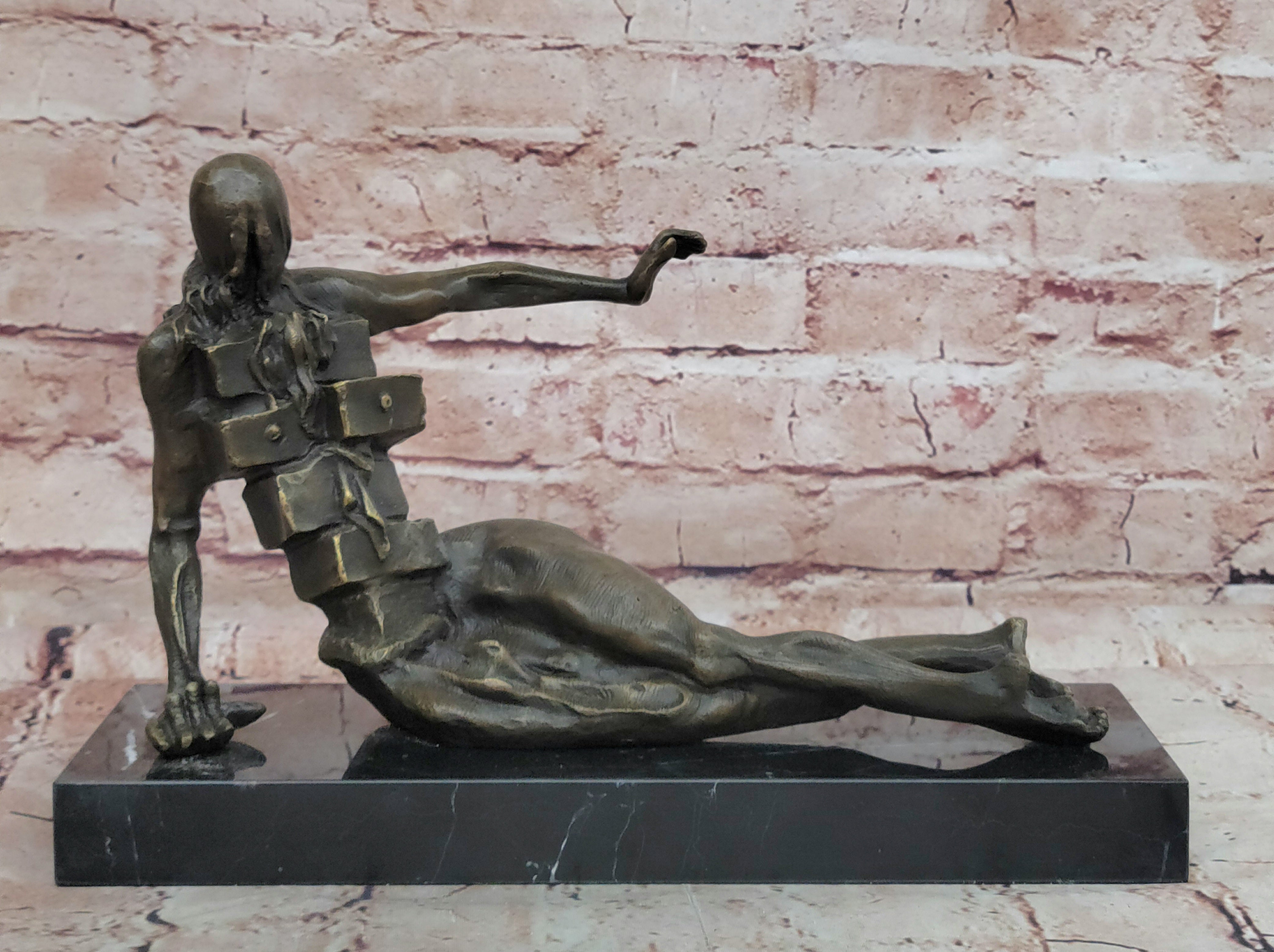 Modern Art Bronze Sculpture - Anthropomorphic Cabinet - Signed - Salvador Dali