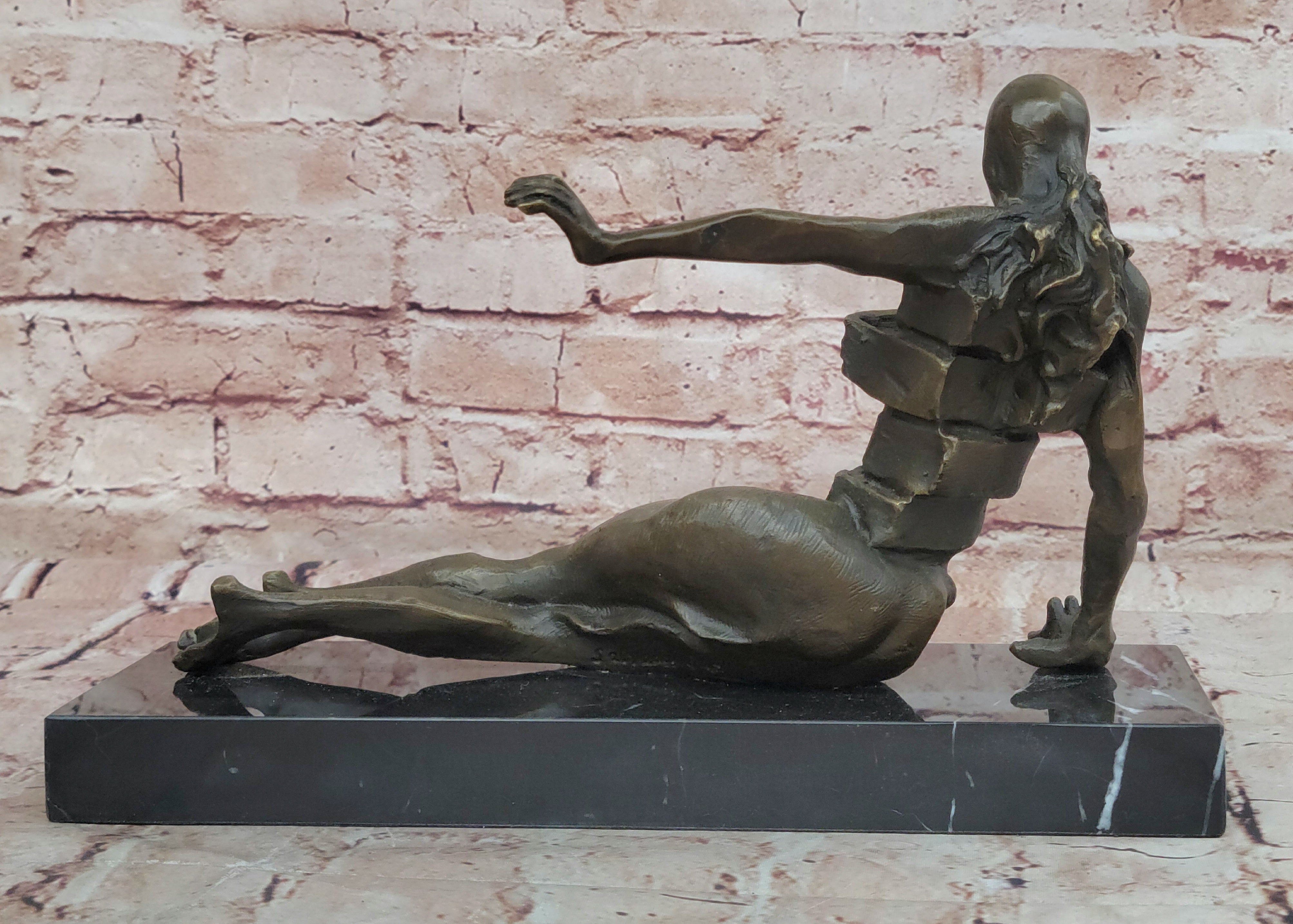 Modern Art Bronze Sculpture - Anthropomorphic Cabinet - Signed - Salvador Dali