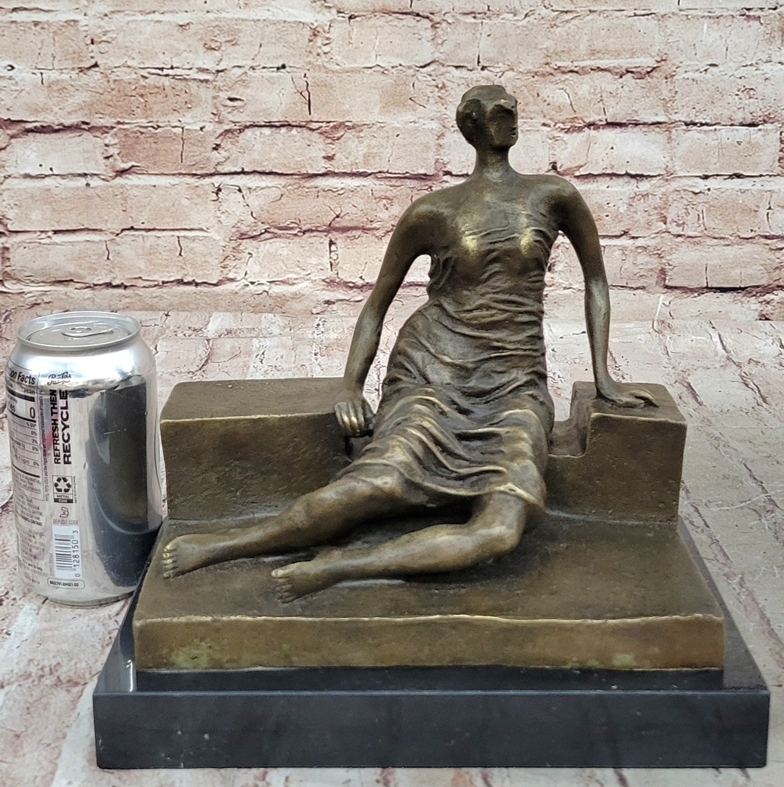 Handcrafted Bronze Sculpture Abstract Female by English Artist Moore Decor Gift