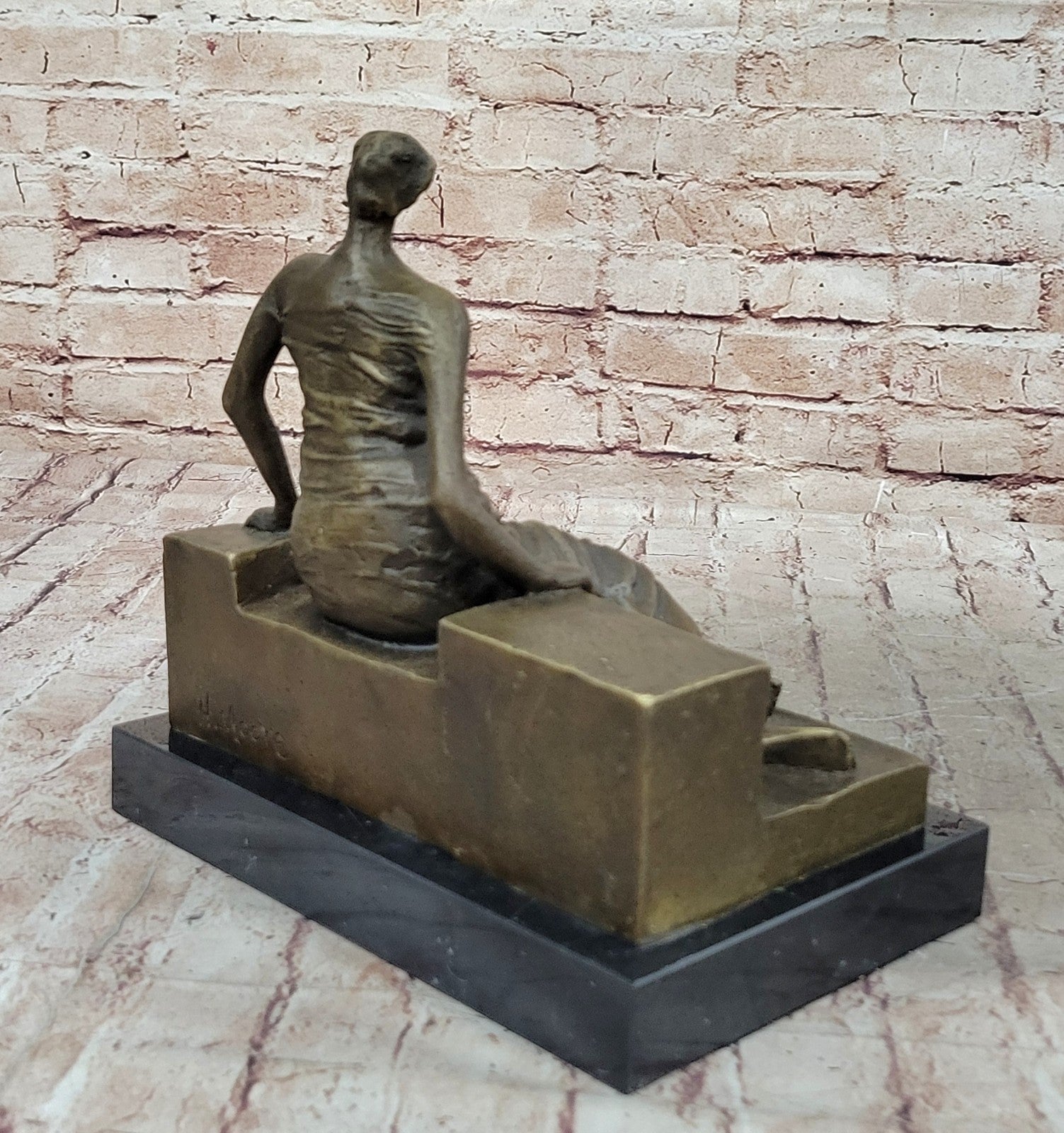 Handcrafted Bronze Sculpture Abstract Female by English Artist Moore Decor Gift