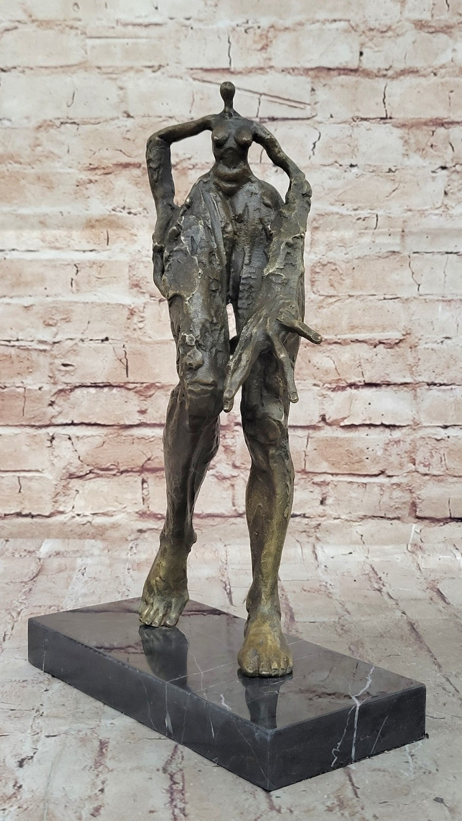 SALVADOR DALI VINTAGE REAL BRONZE METAL FEMALE MODERN SURREAL SCULPTURE NUDE ART