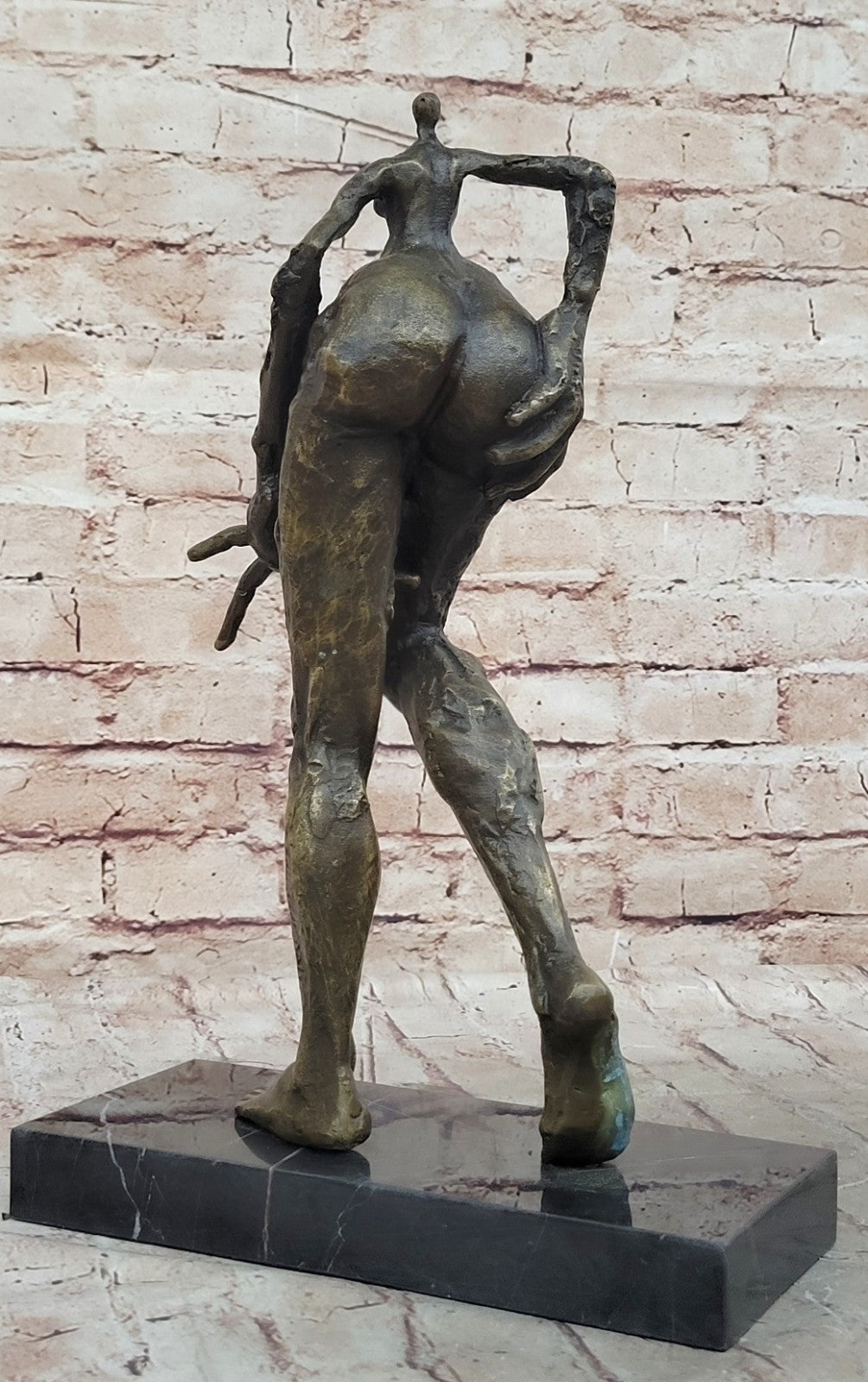 SALVADOR DALI VINTAGE REAL BRONZE METAL FEMALE MODERN SURREAL SCULPTURE NUDE ART