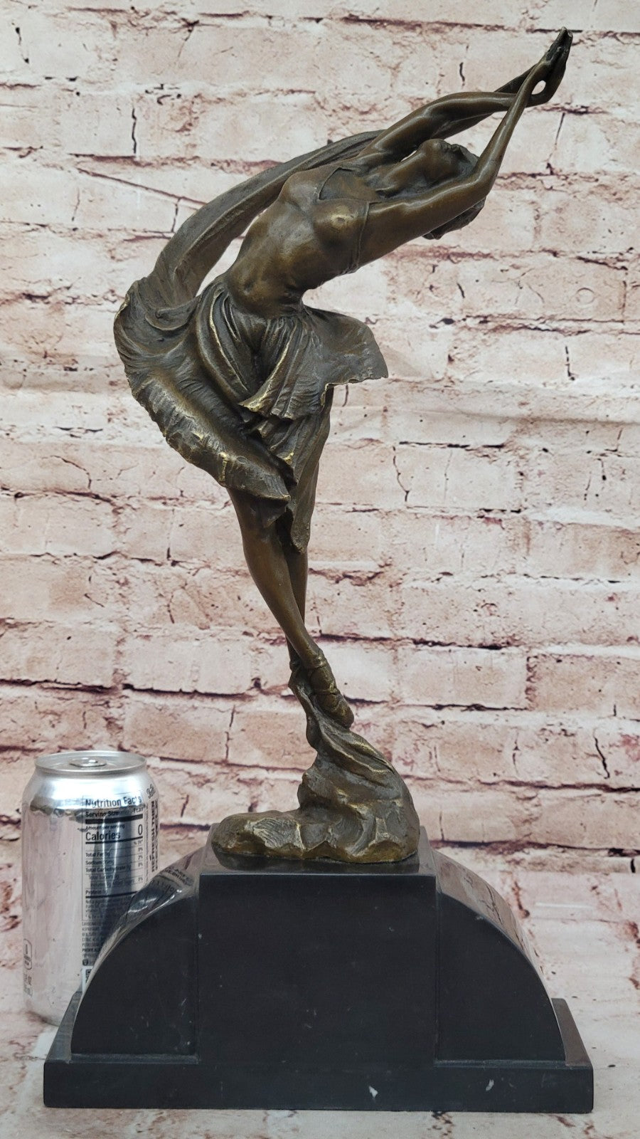 Handcrafted Collectible Bronze Sculpture Signed Delore Ribbon Dancer Gift Sale