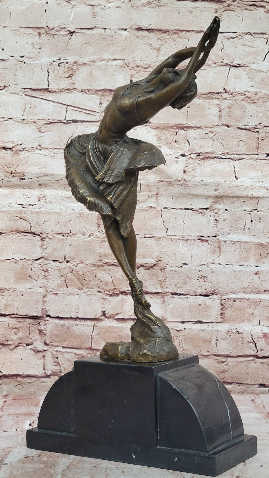 Handcrafted Collectible Bronze Sculpture Signed Delore Ribbon Dancer Gift Sale