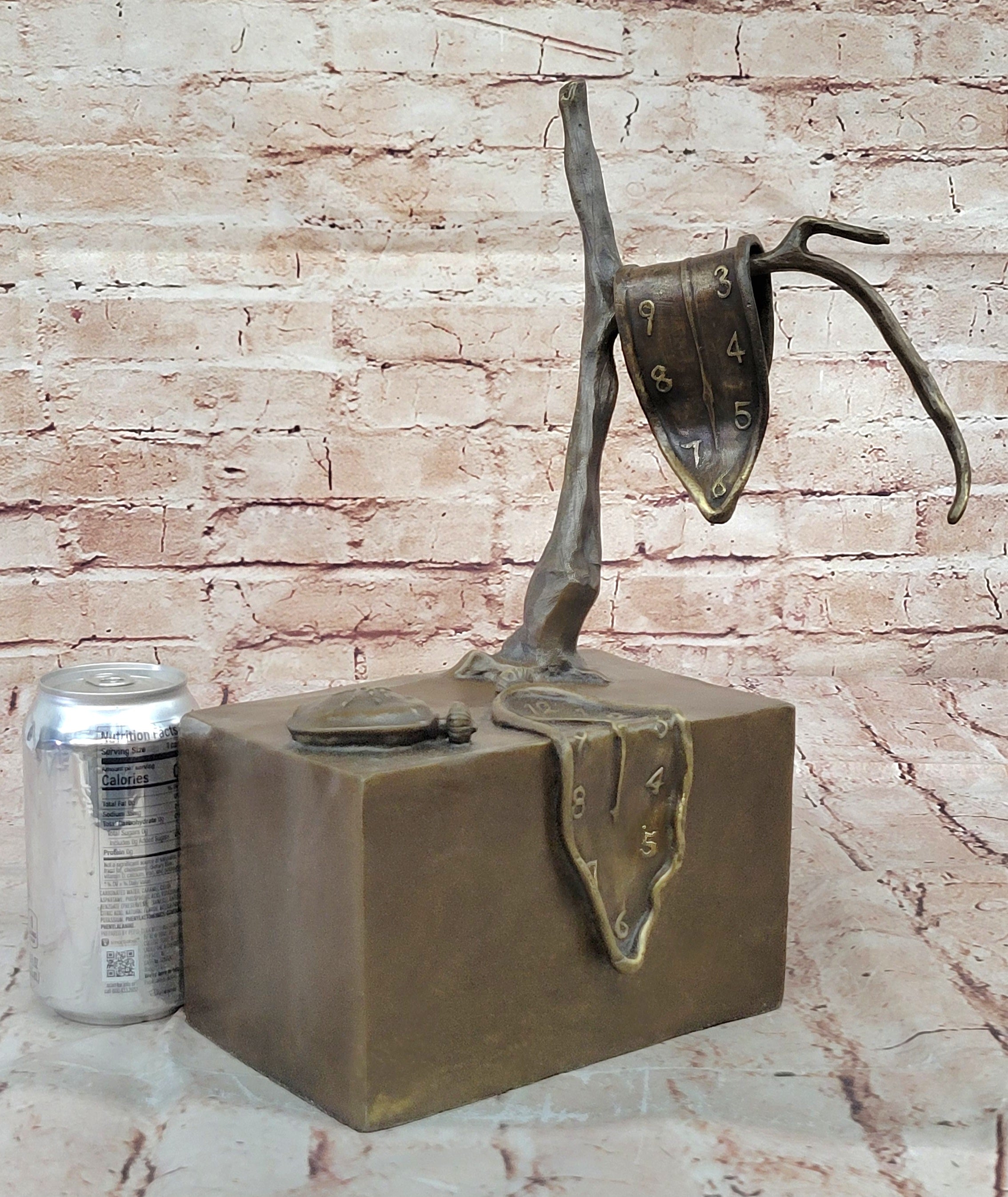 Collector Bronze Statue by Dali The Persistence of Memory Abstract Sculpture Figurine