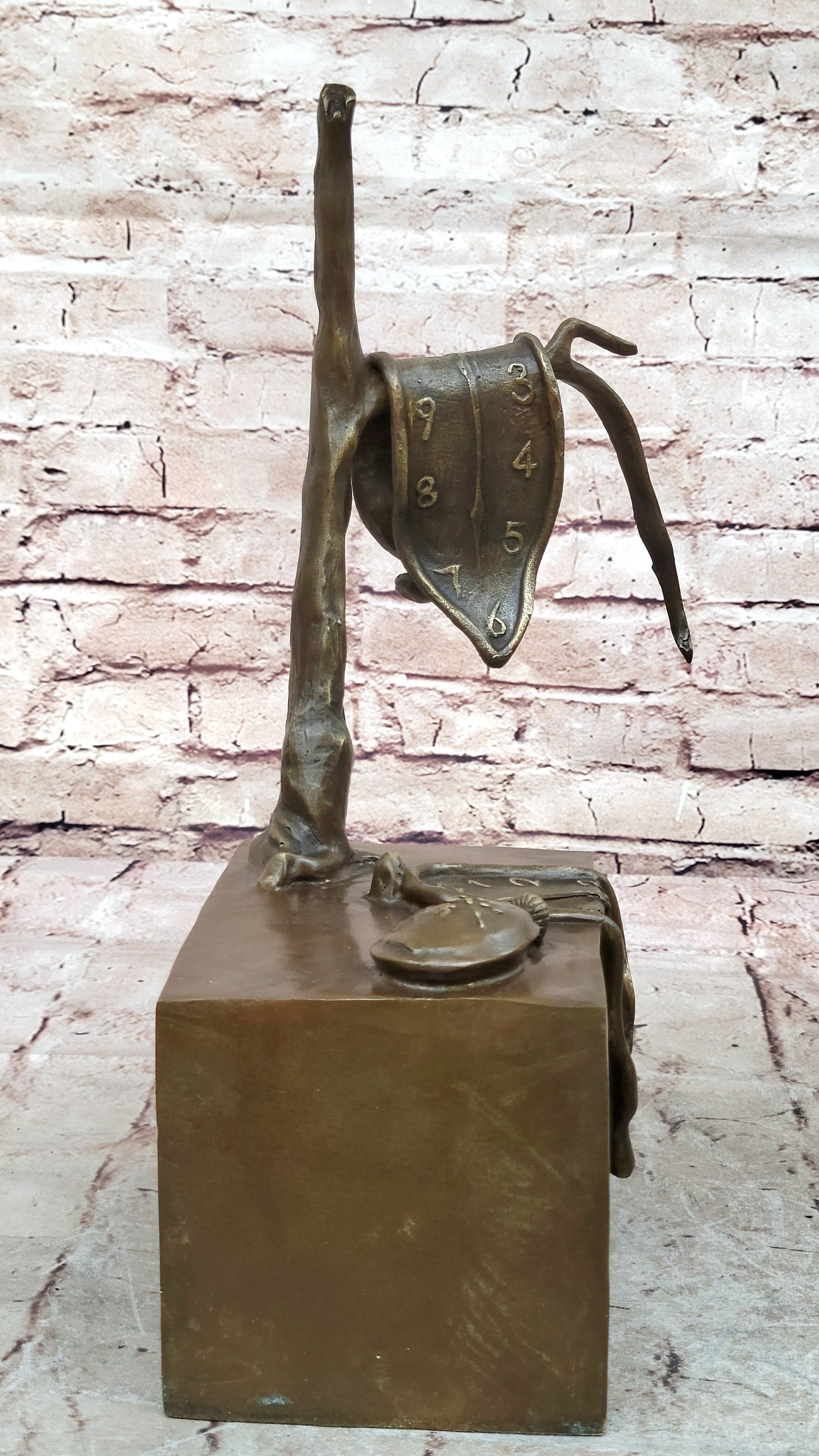 Collector Bronze Statue by Dali The Persistence of Memory Abstract Sculpture Figurine
