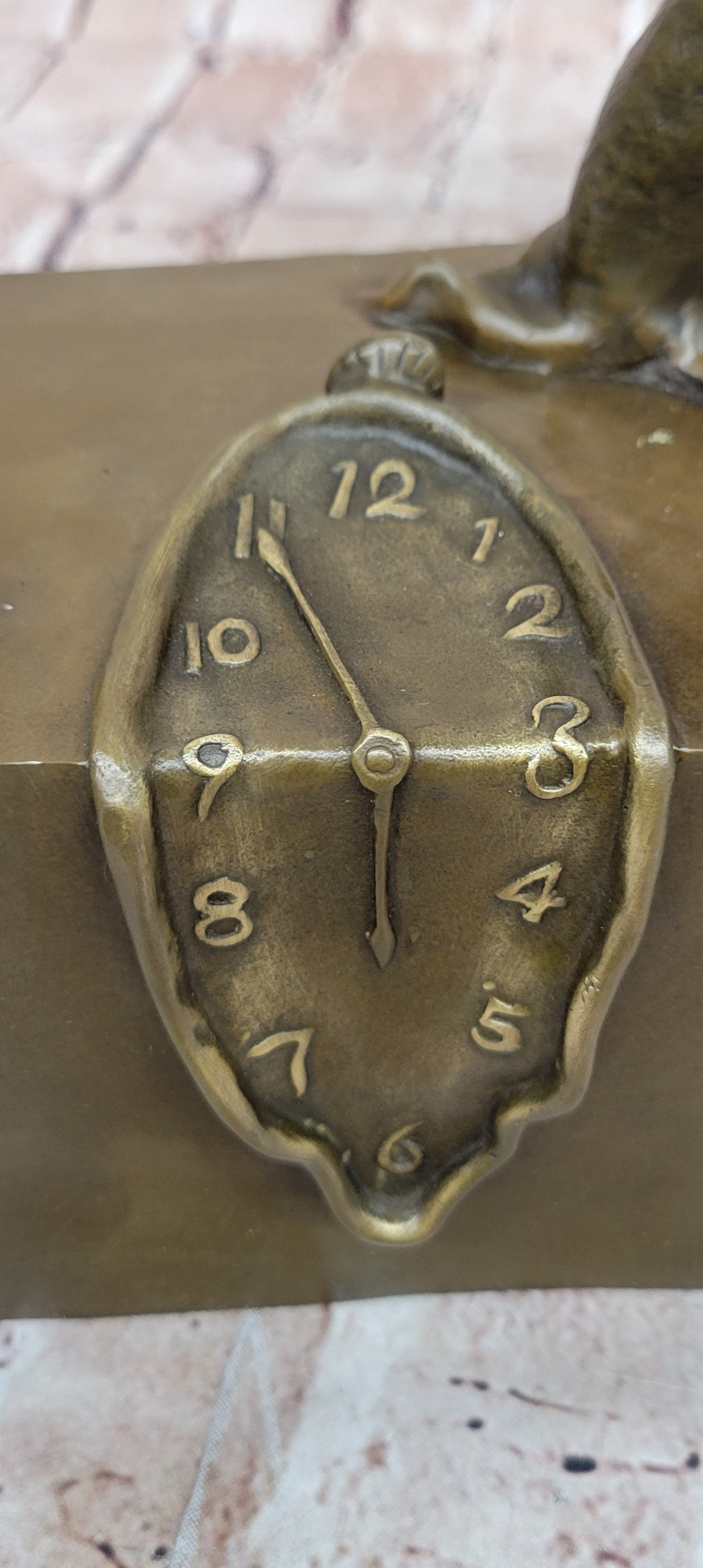 Collector Bronze Statue by Dali The Persistence of Memory Abstract Sculpture Figurine