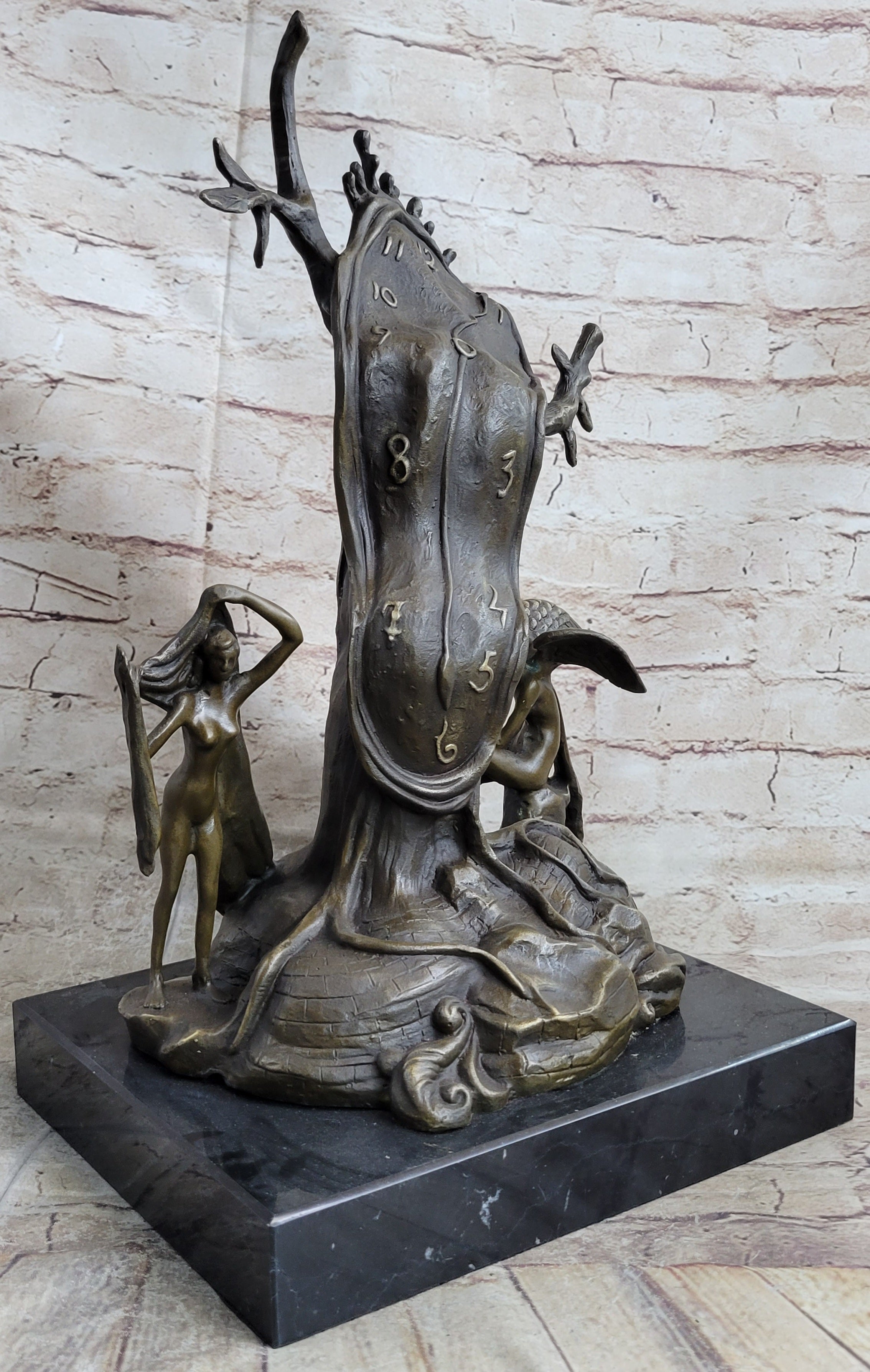 Handcrafted bronze sculpture SALE Patina Special Time Of Nobility Dali